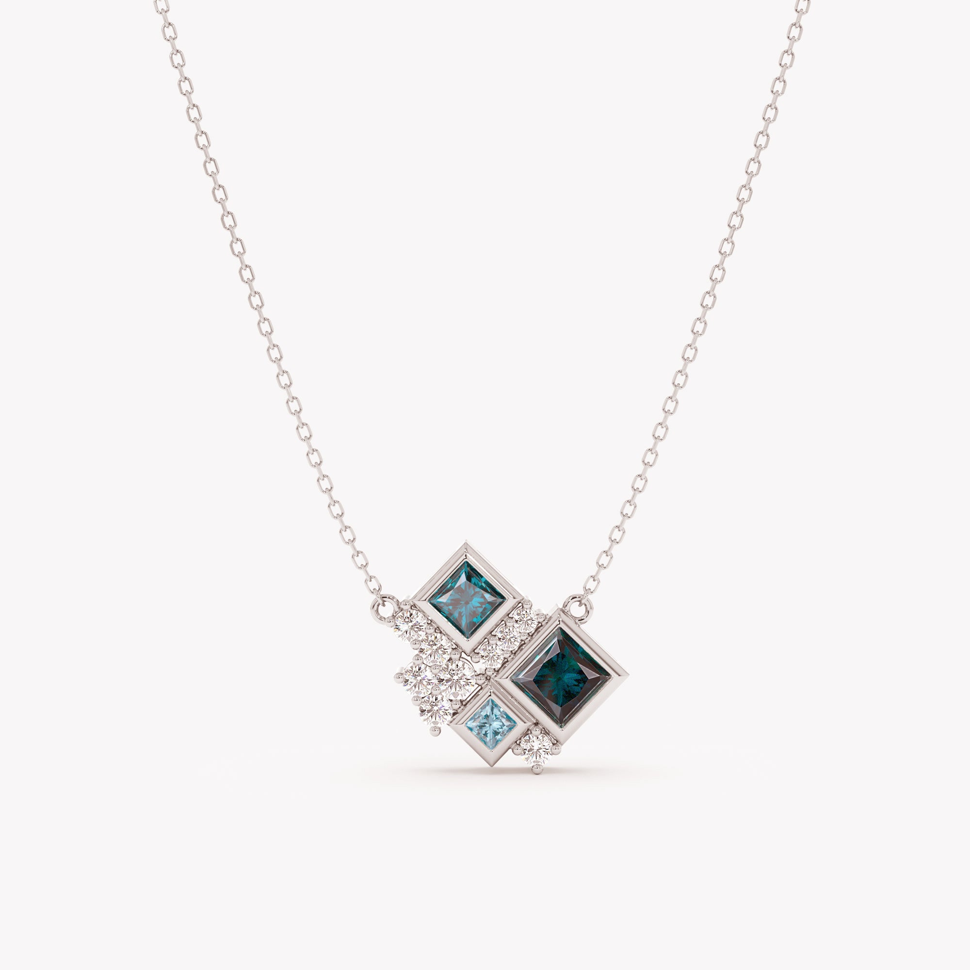 Blue Topaz Bloom Necklace