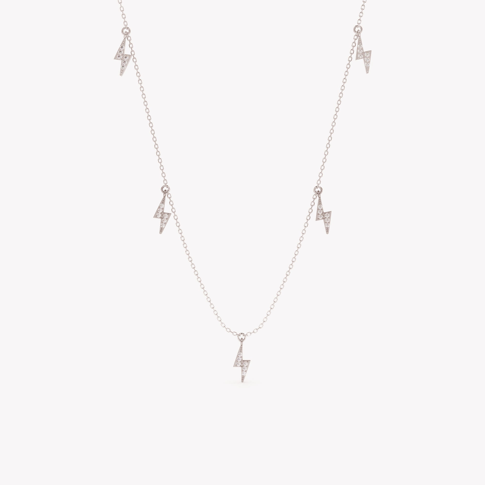 Diamond Radiance Lightning Bolt Drop Necklace
