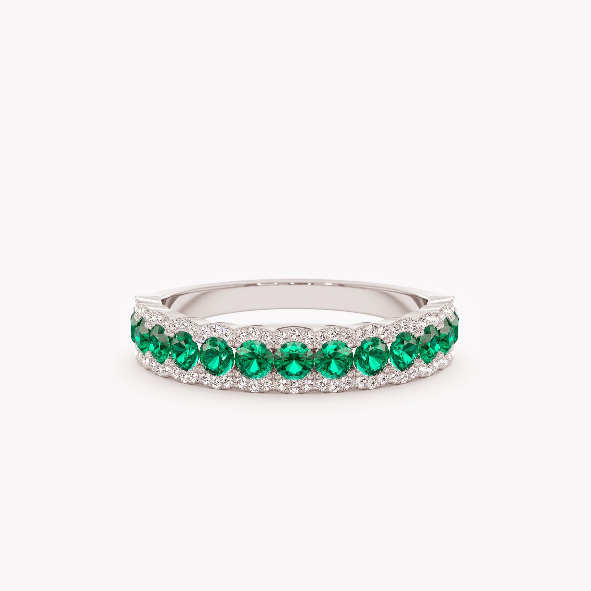 Radiant Emerald Eternity Ring