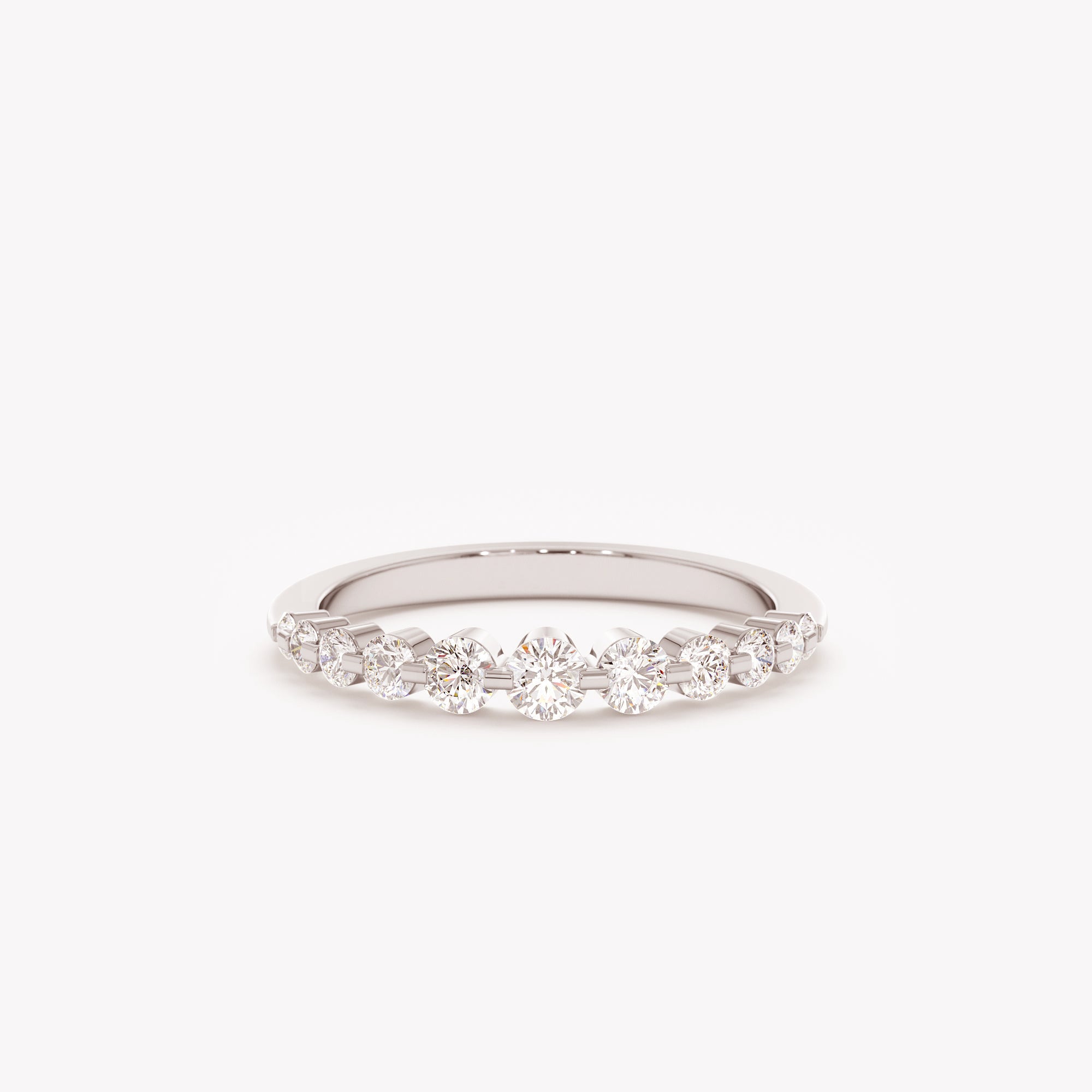 Tapered Gemstone Eternity Ring