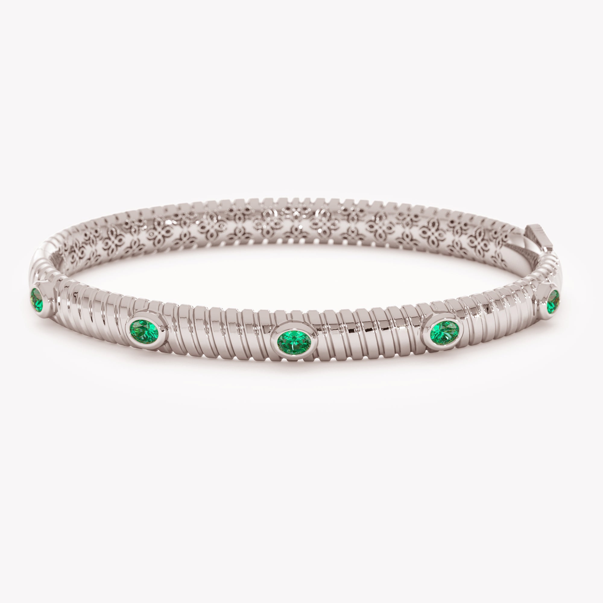 Radiant Ribbed Gem Bracelet
