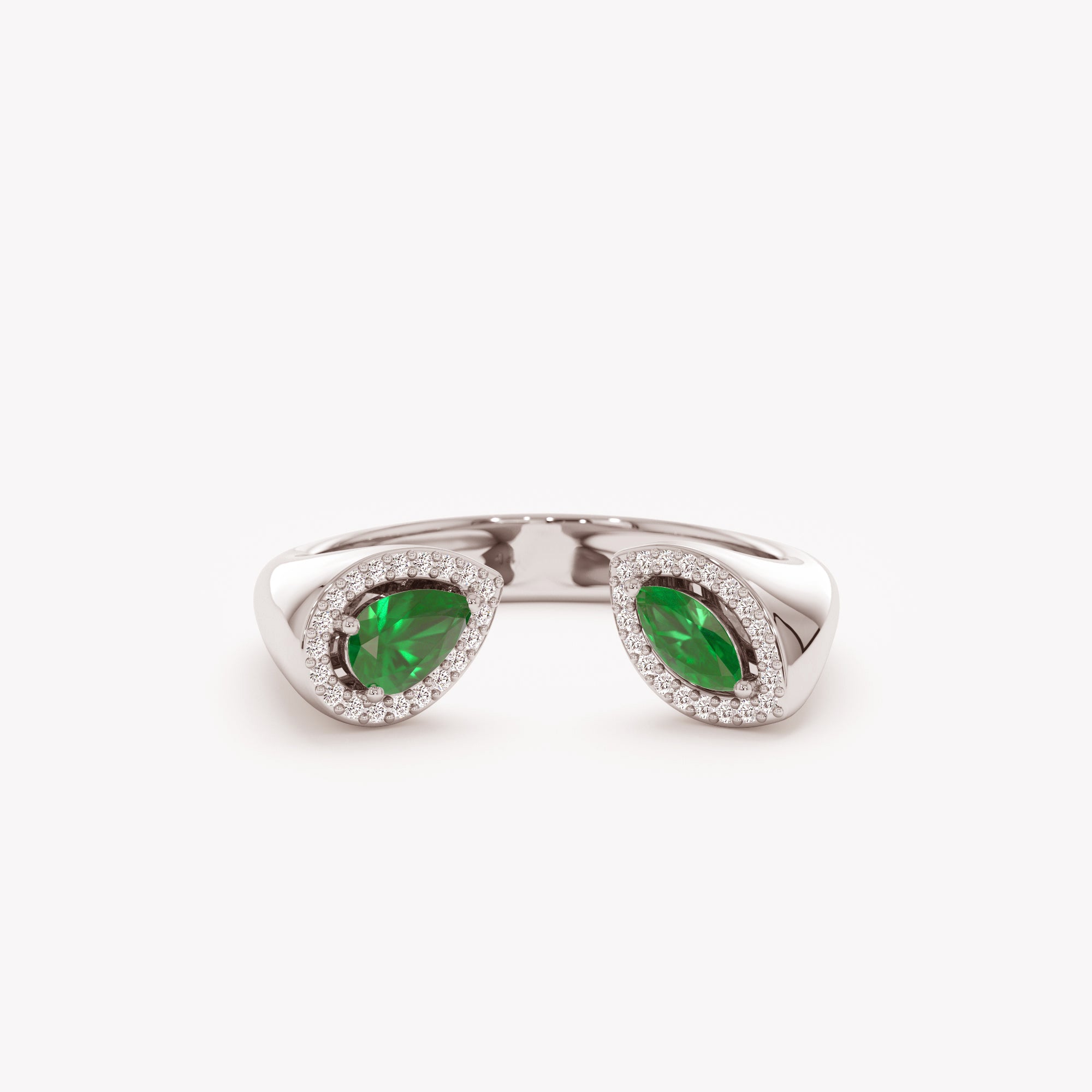 Glowing Emerald Open Ring