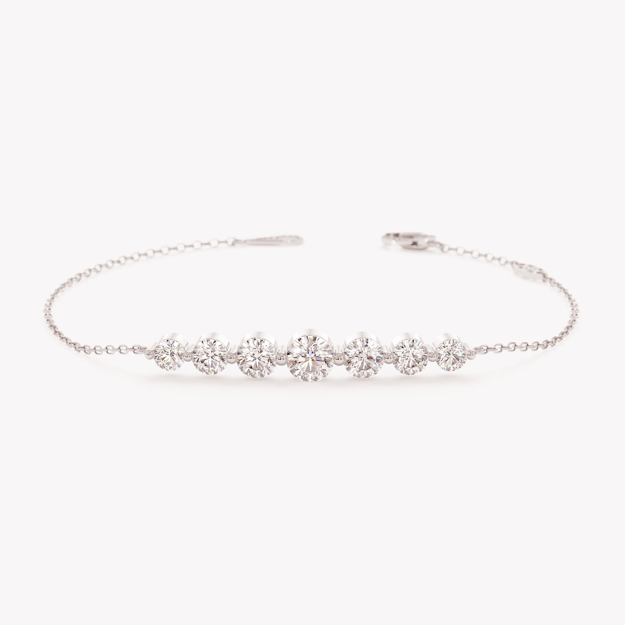 Graduated Stone Station Bracelet