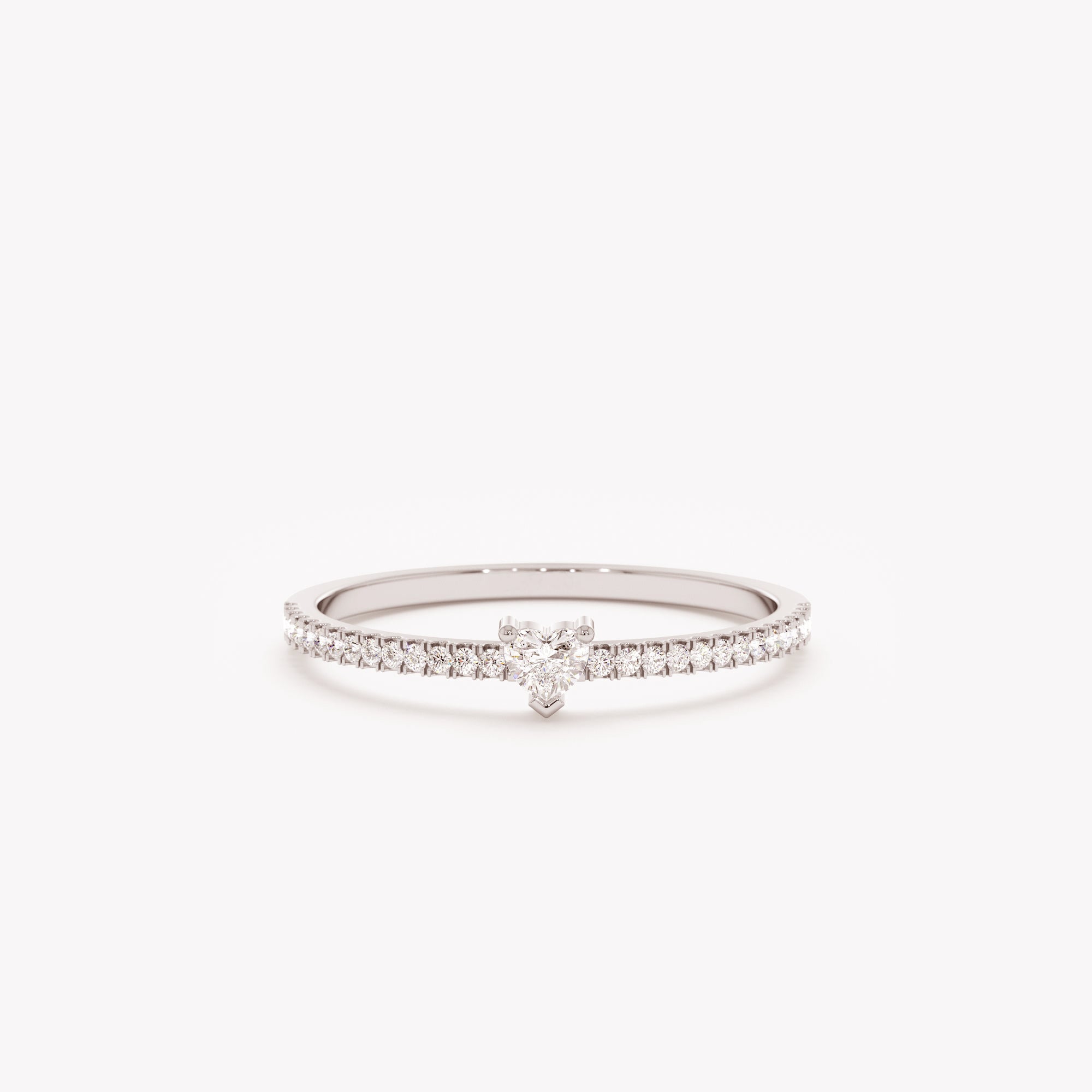 Endless Heart Half Eternity Ring