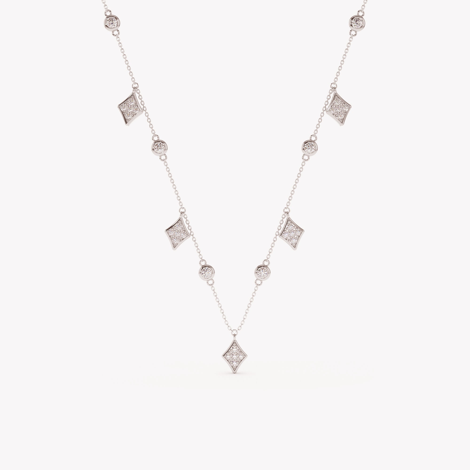 Kite Drop Diamond Necklace