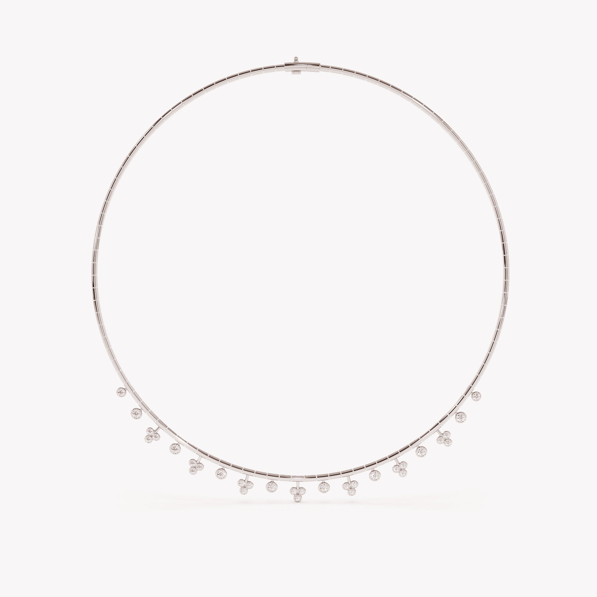 Diamond Elegant Clover Choker Necklace