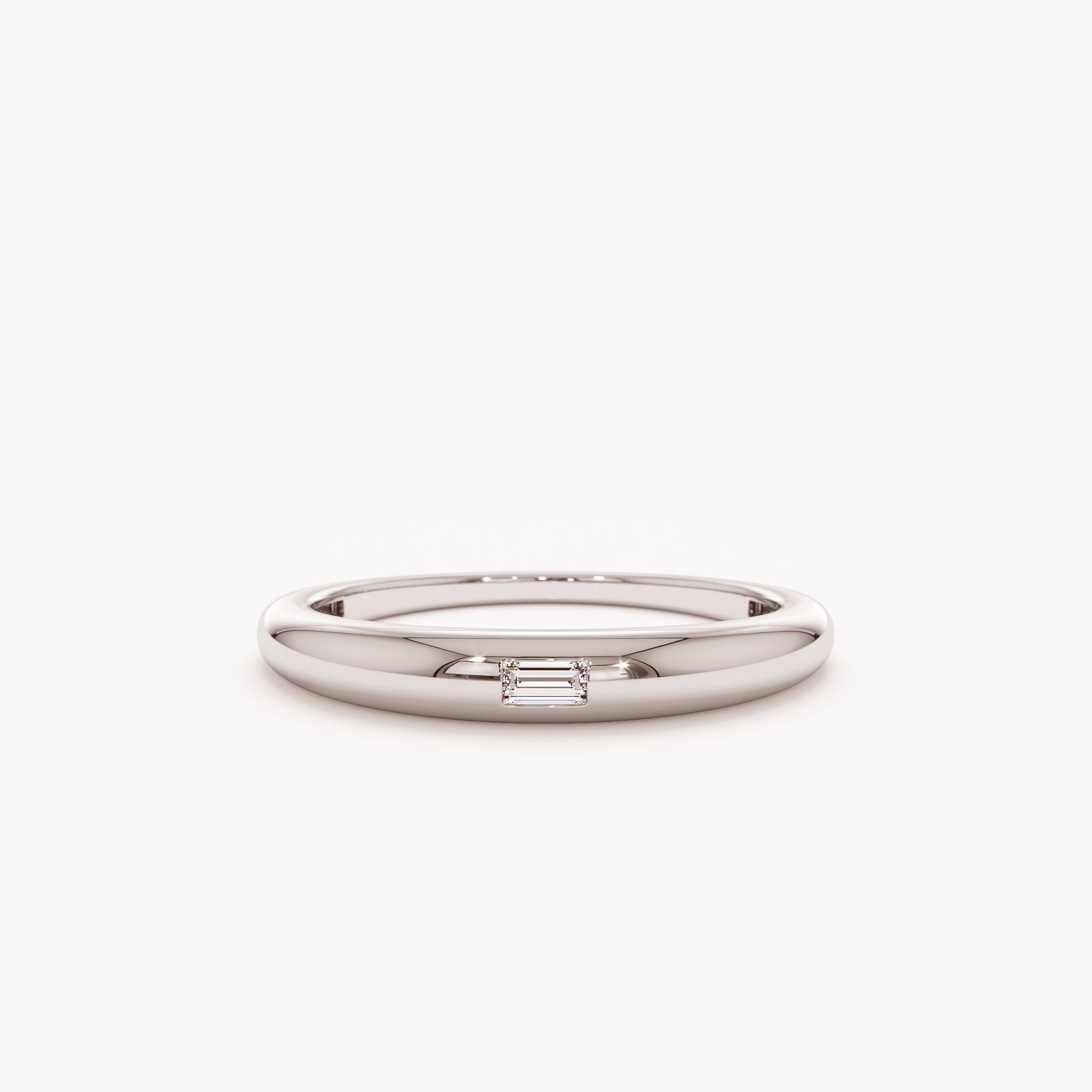 Shimmer Baguette Dome Ring