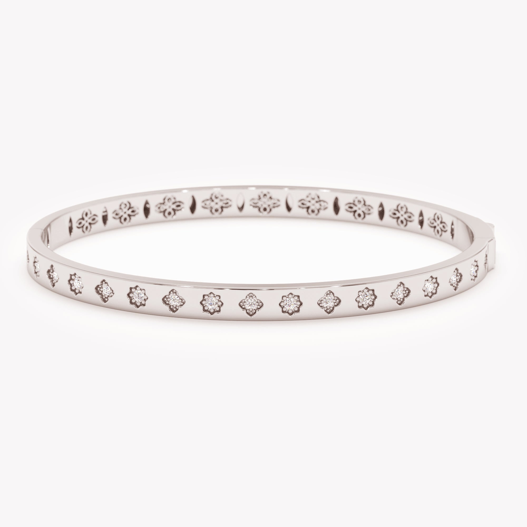 Flower Bangle Bracelet