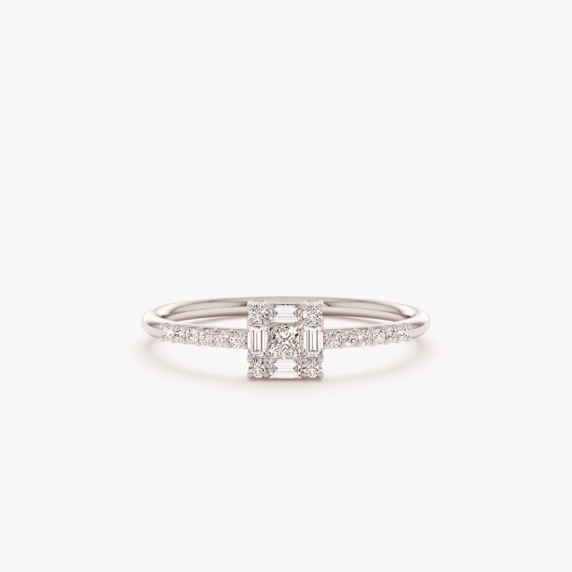Square Pave Ring
