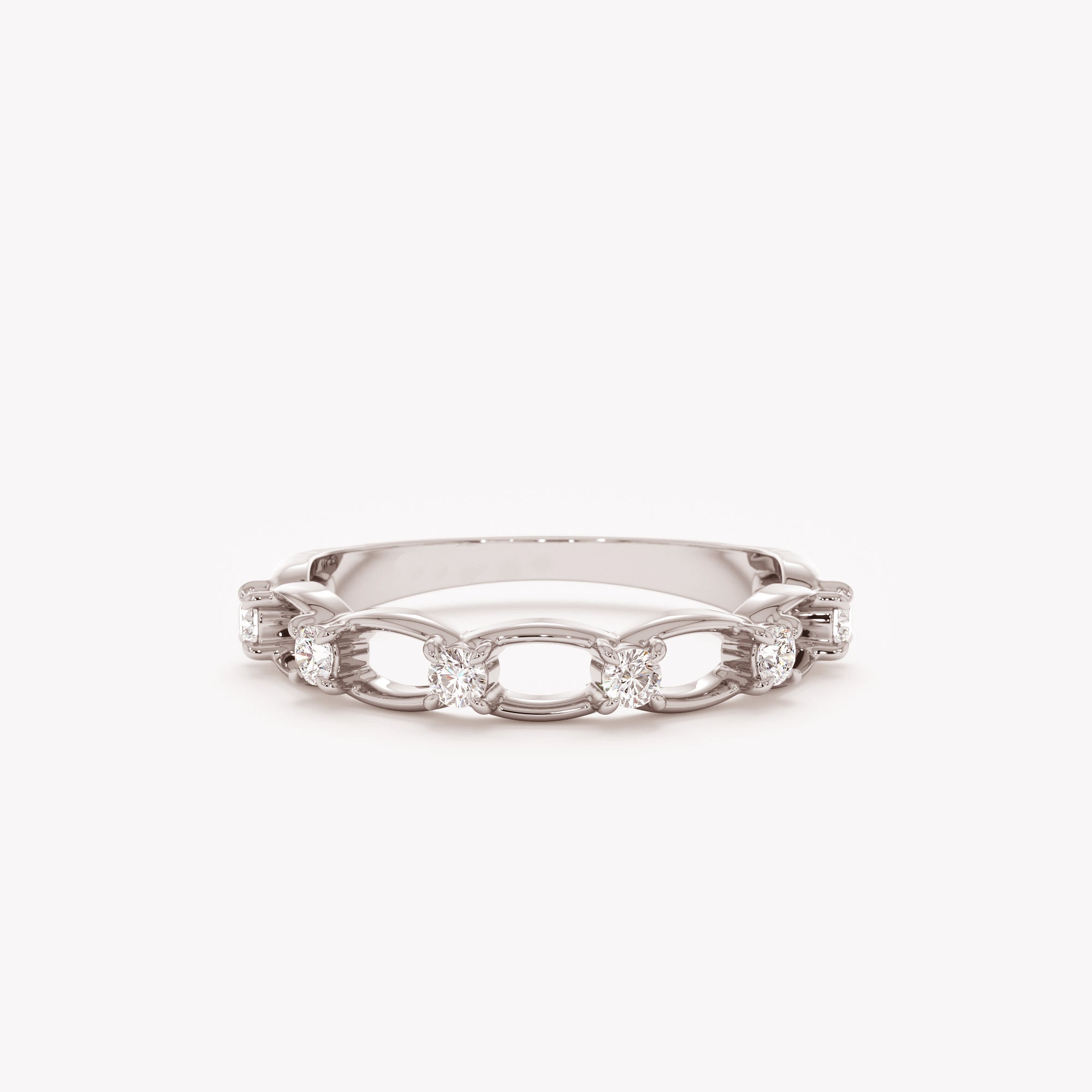 Chain Half Eternity Ring