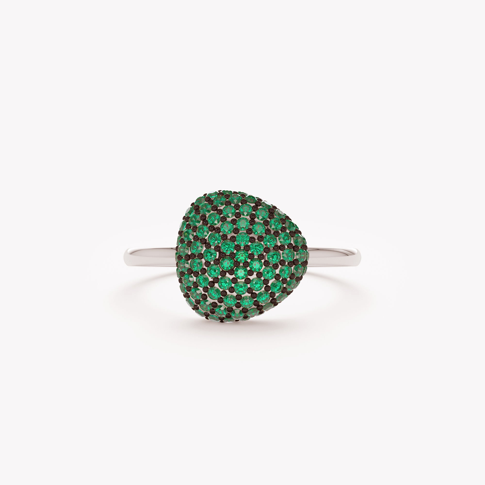Emerald Fusion Pave Ring