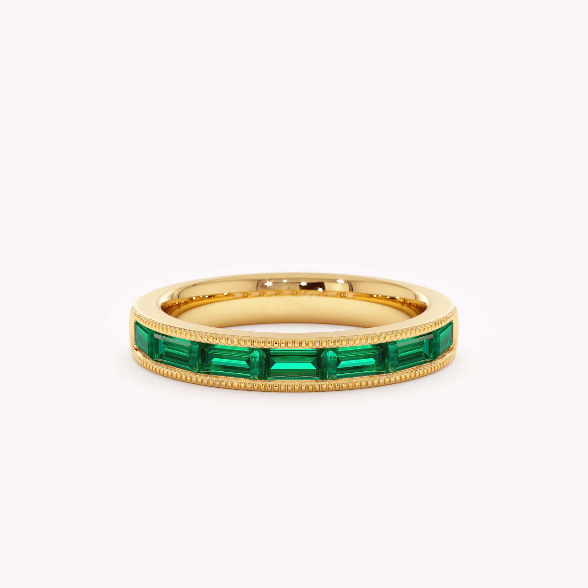 Emerald Bar Channel Ring