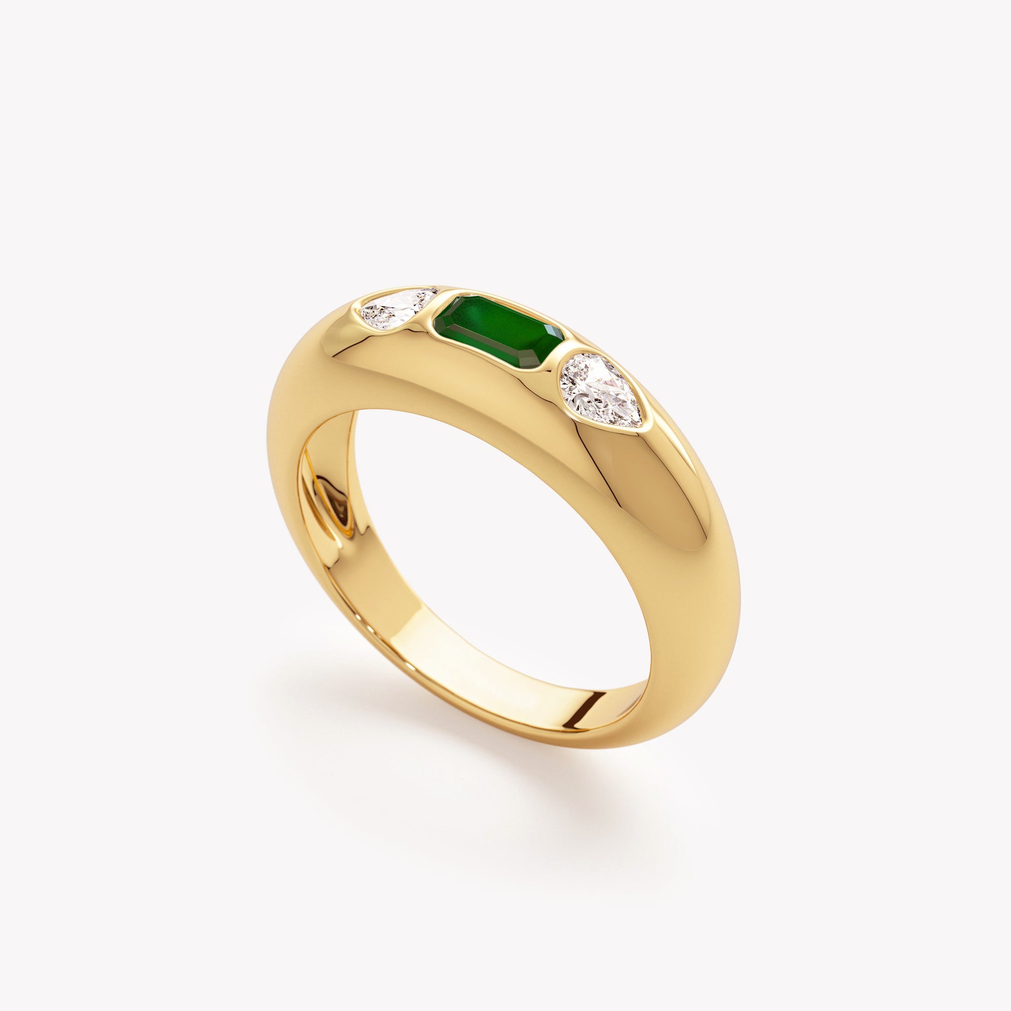 Emerald Luxe Dome Ring
