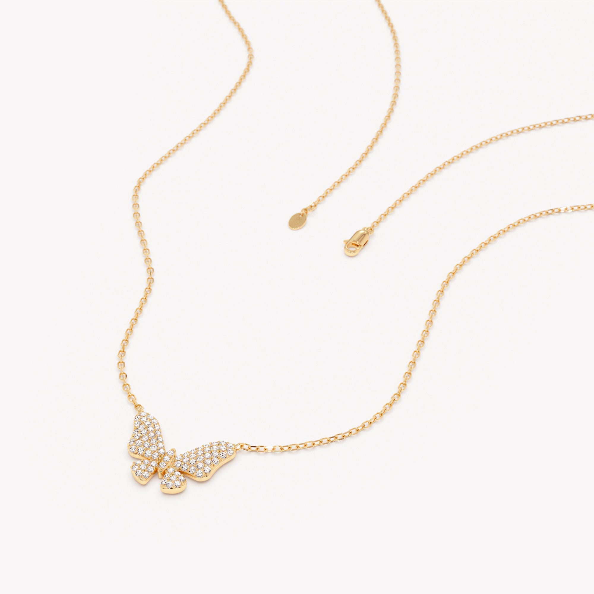 Diamond Twilight Butterfly Necklace
