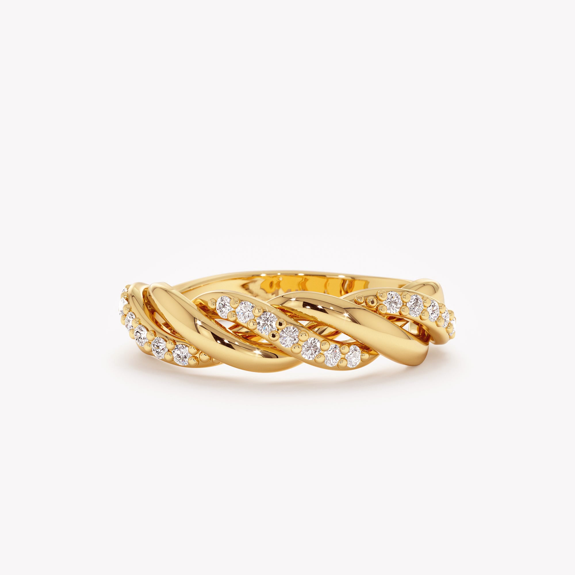 Modern Twist Solitaire Ring