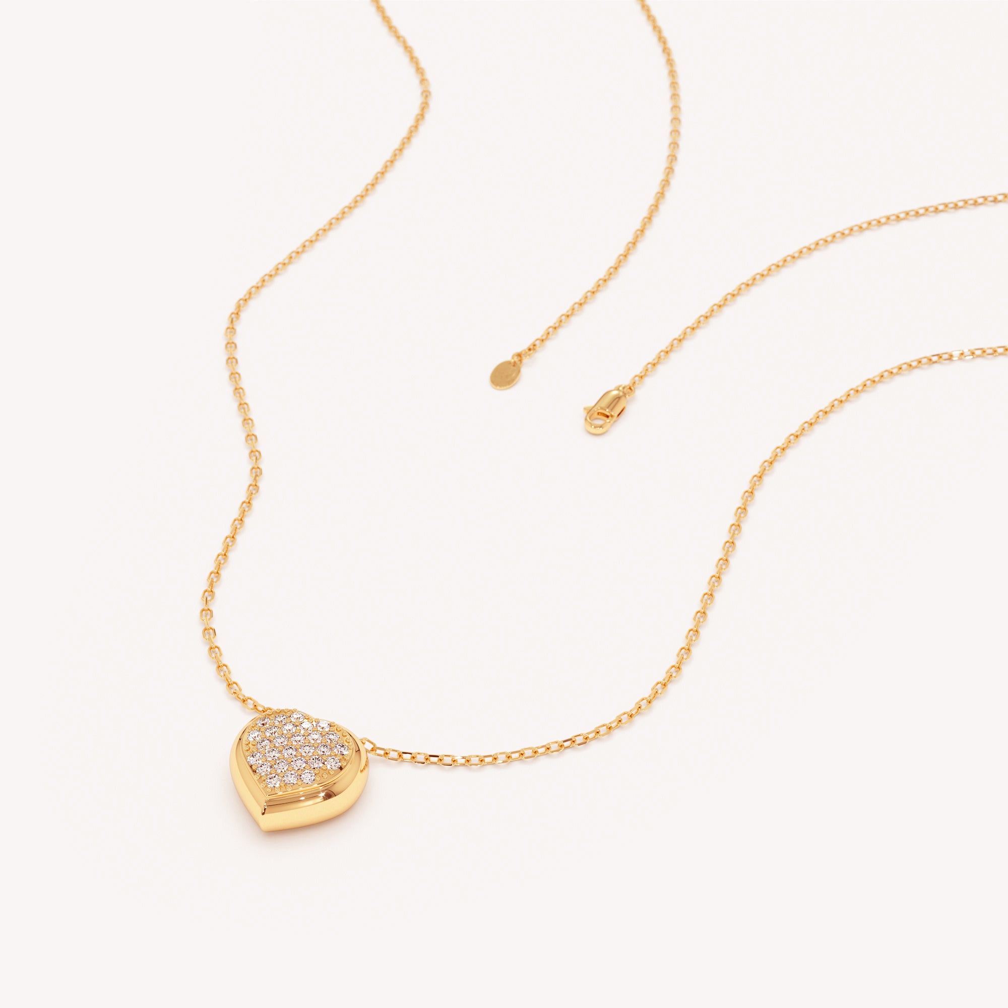 Shimmering Heart Embrace Necklace