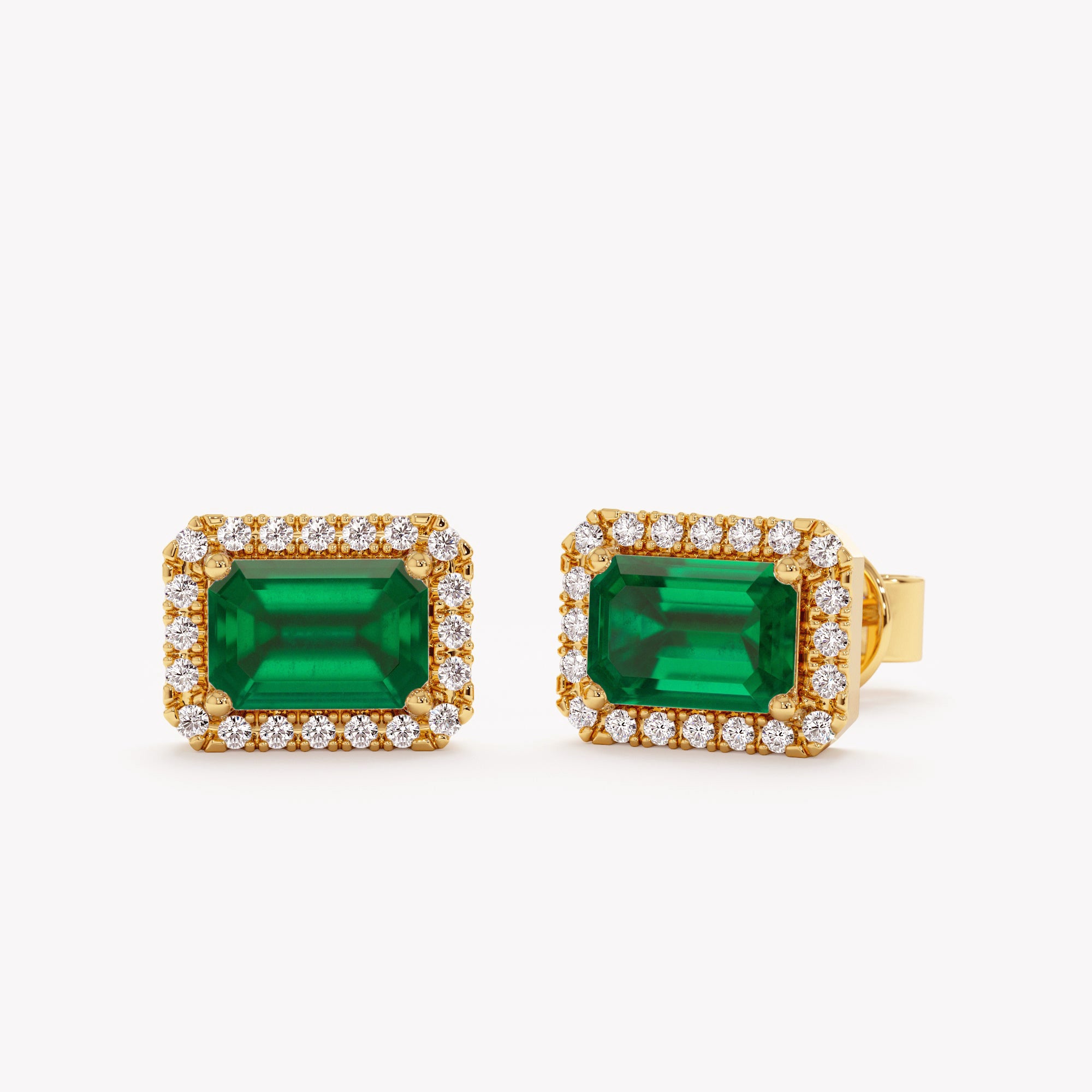 Emerald Gleam Border Earrings