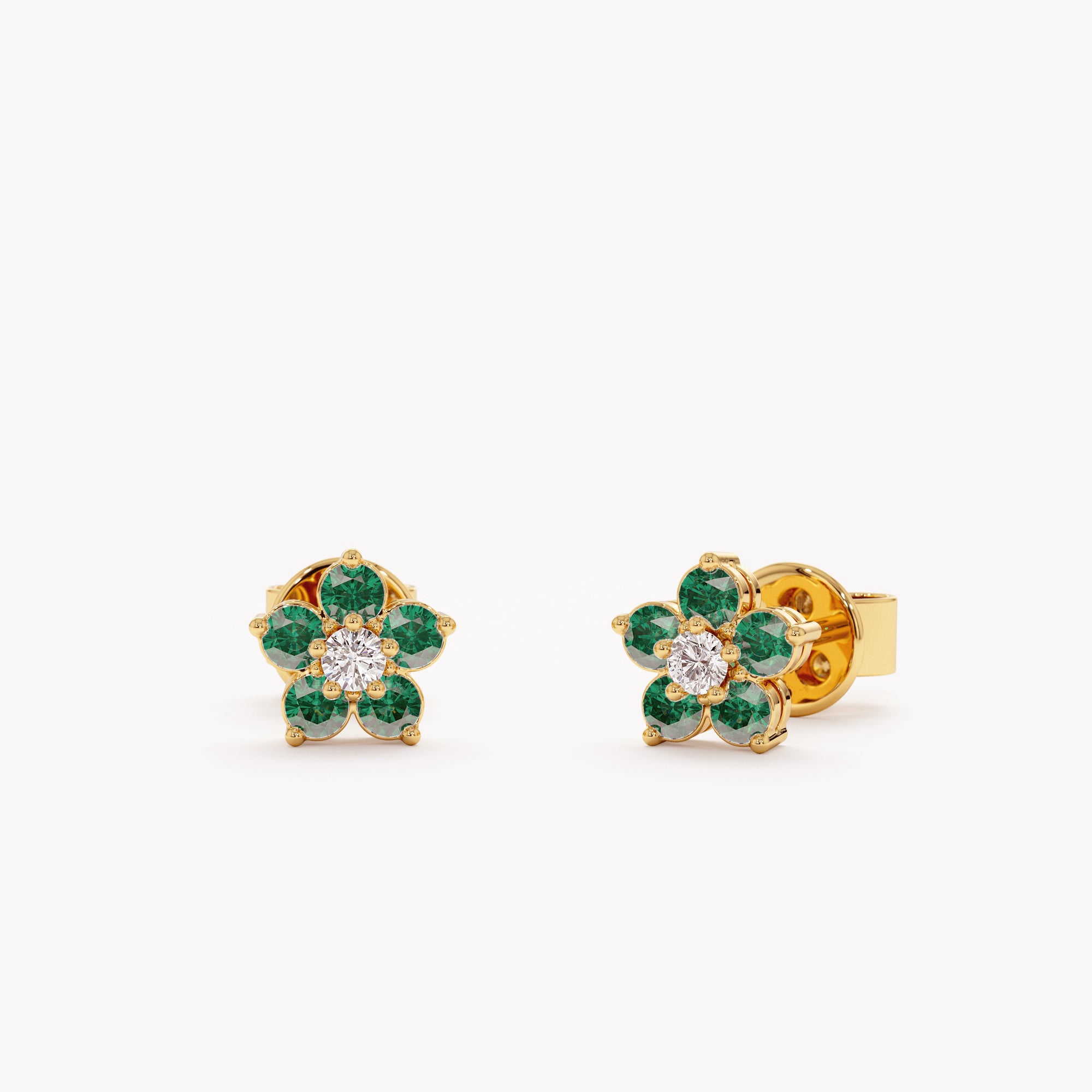 Springtime Emerald Stud Earrings