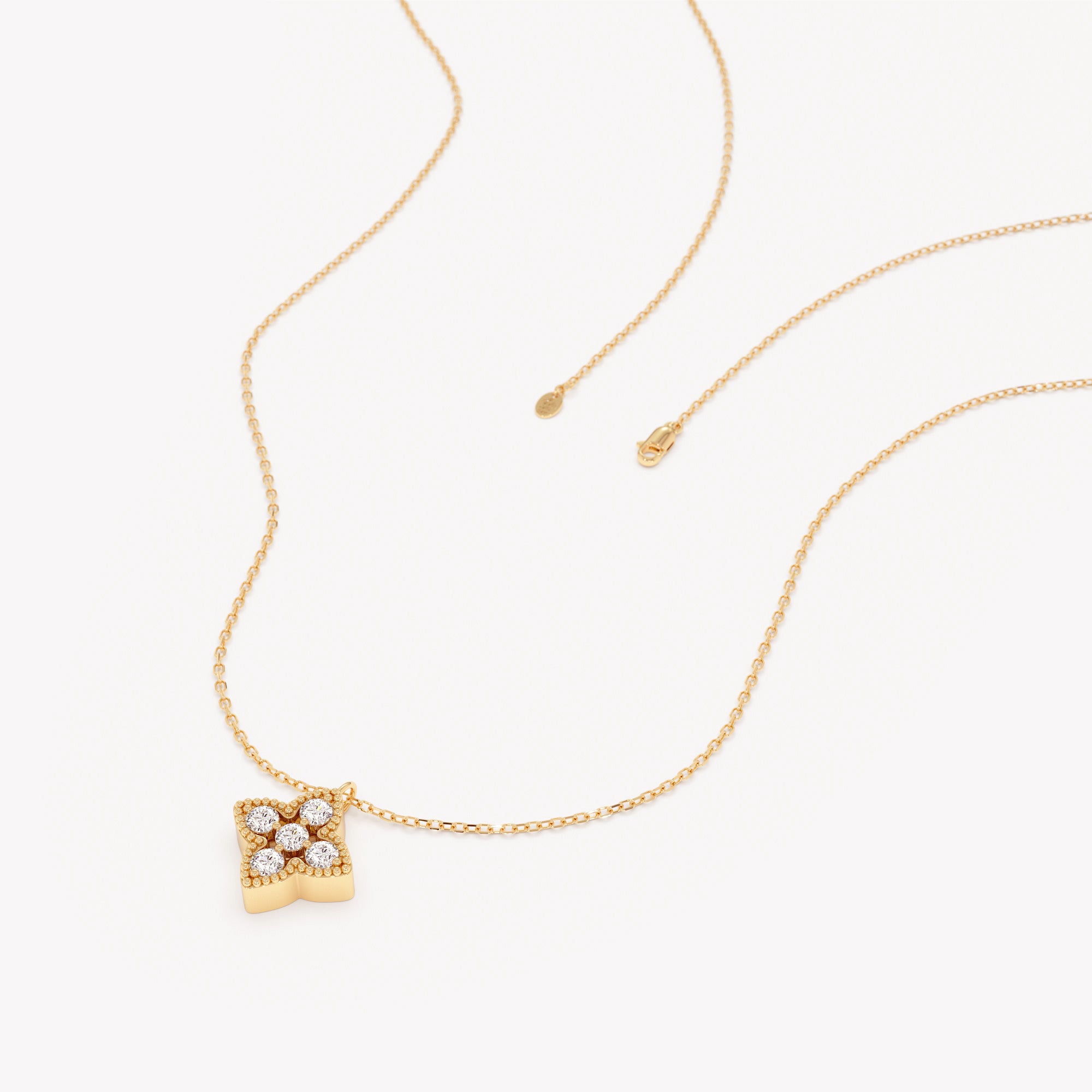 Charming Diamond Clover Necklace