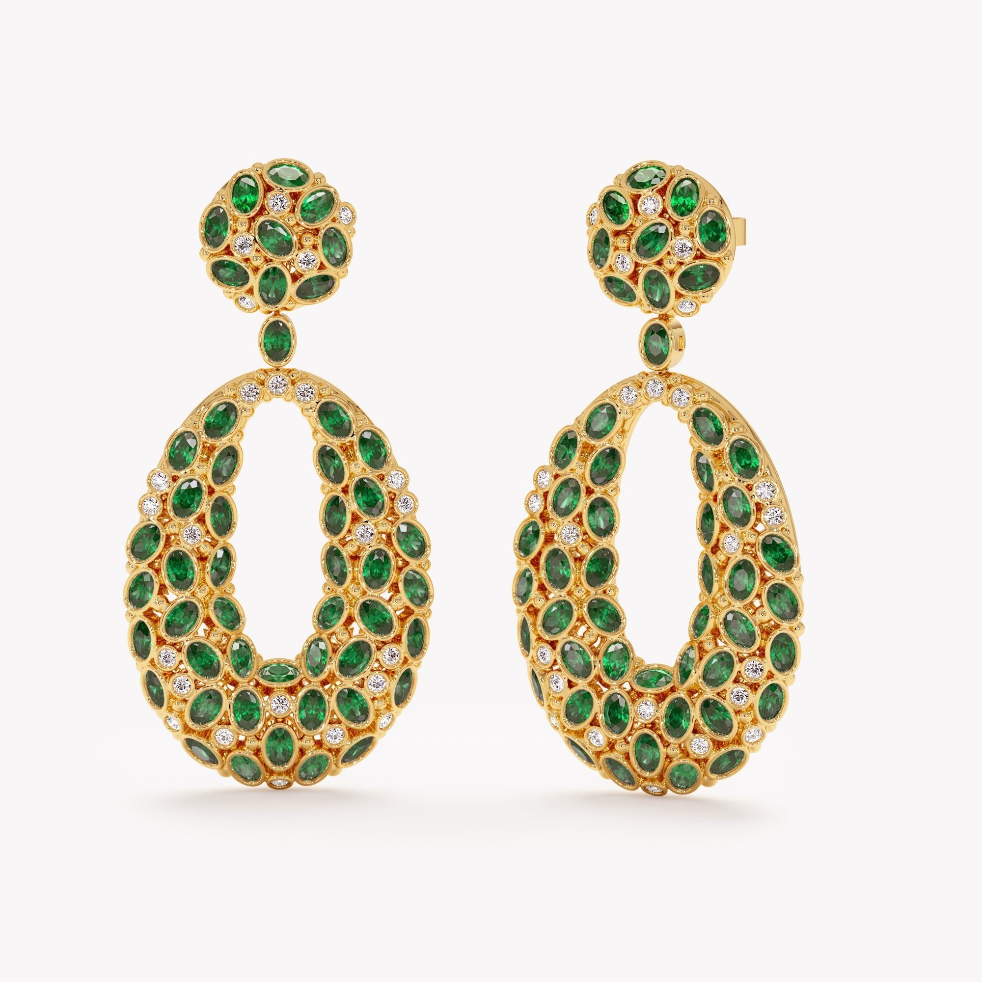 Forest Gem Statement Earrings