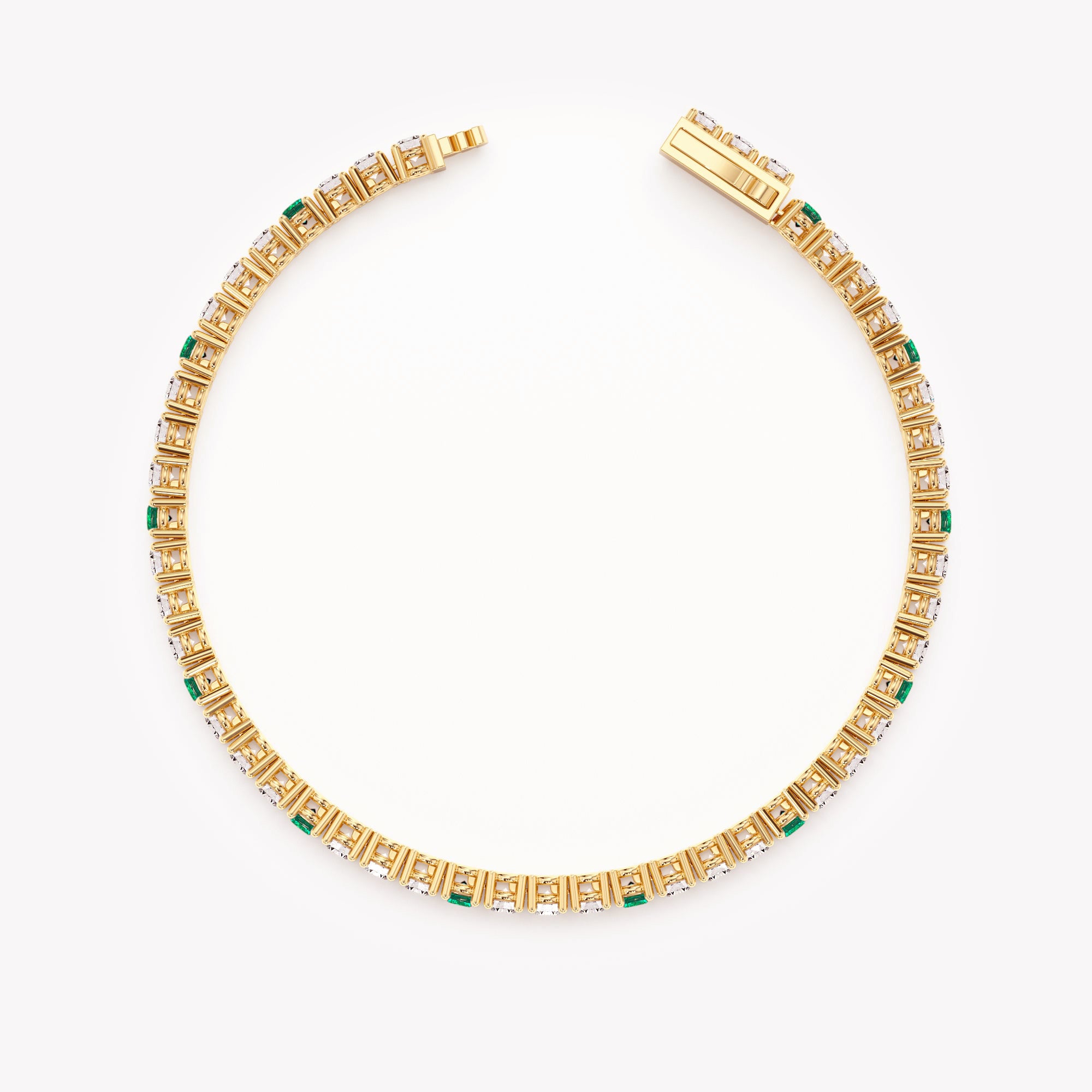 Green Glam Tennis Bracelet