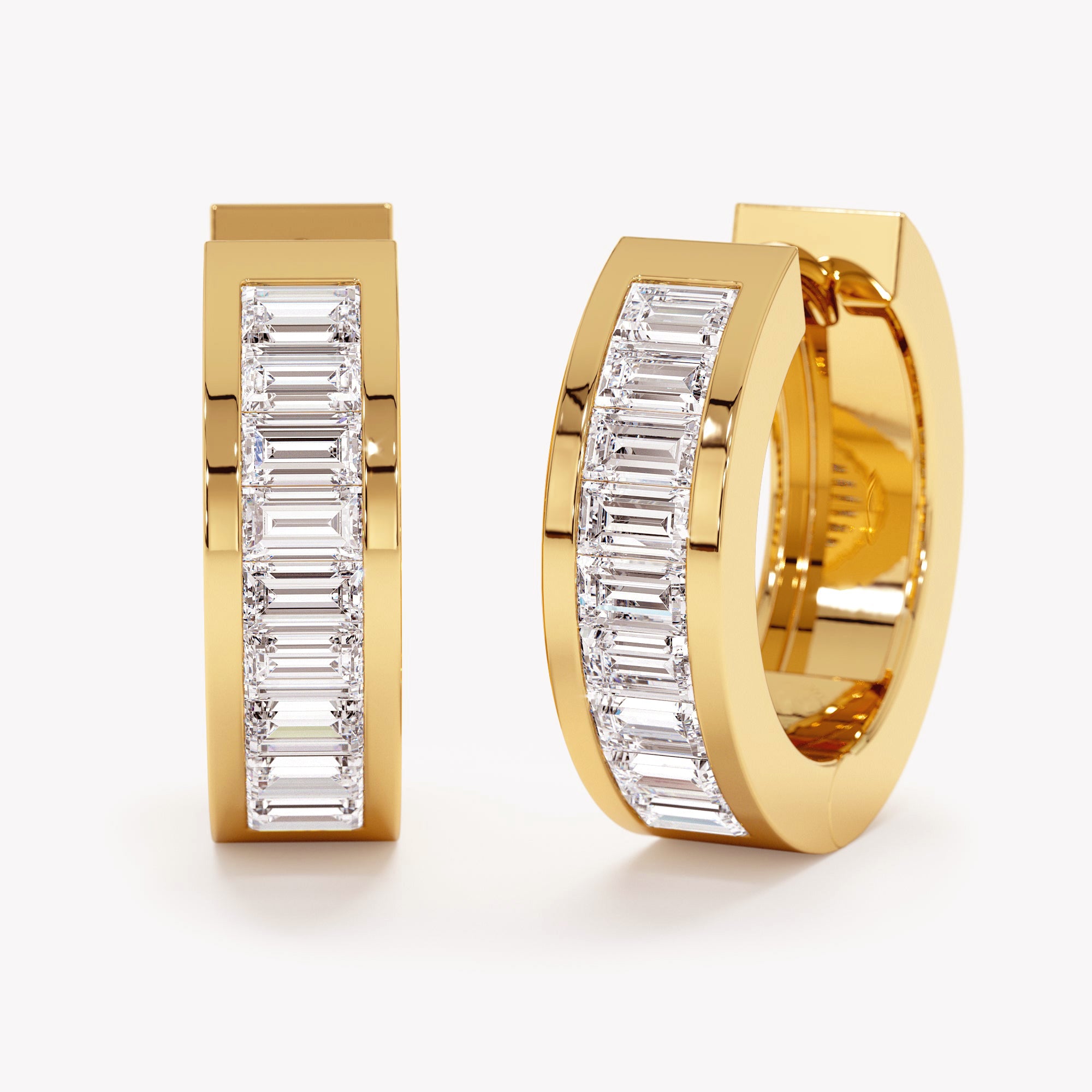 Glint Baguette Diamond Earrings