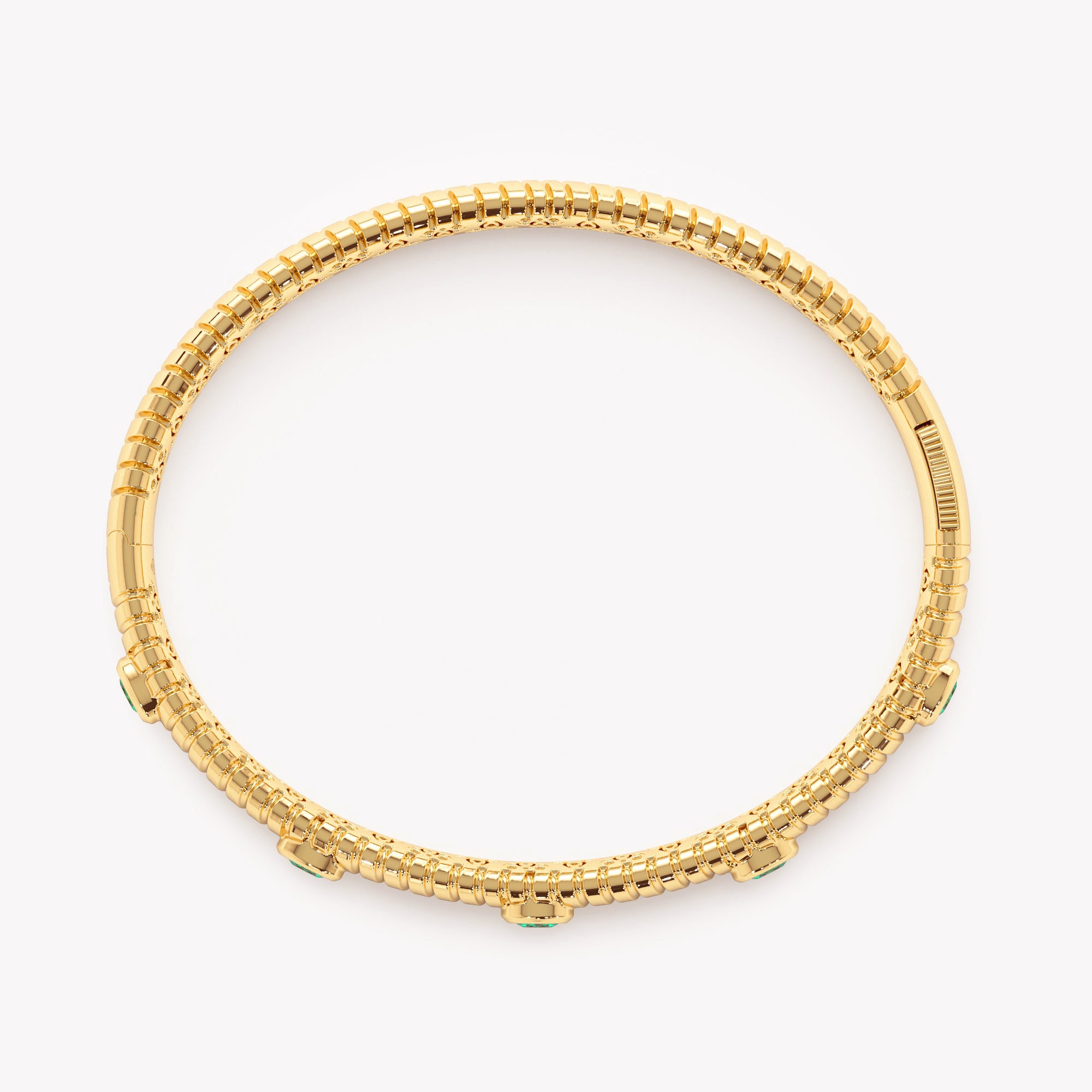Radiant Ribbed Gem Bracelet
