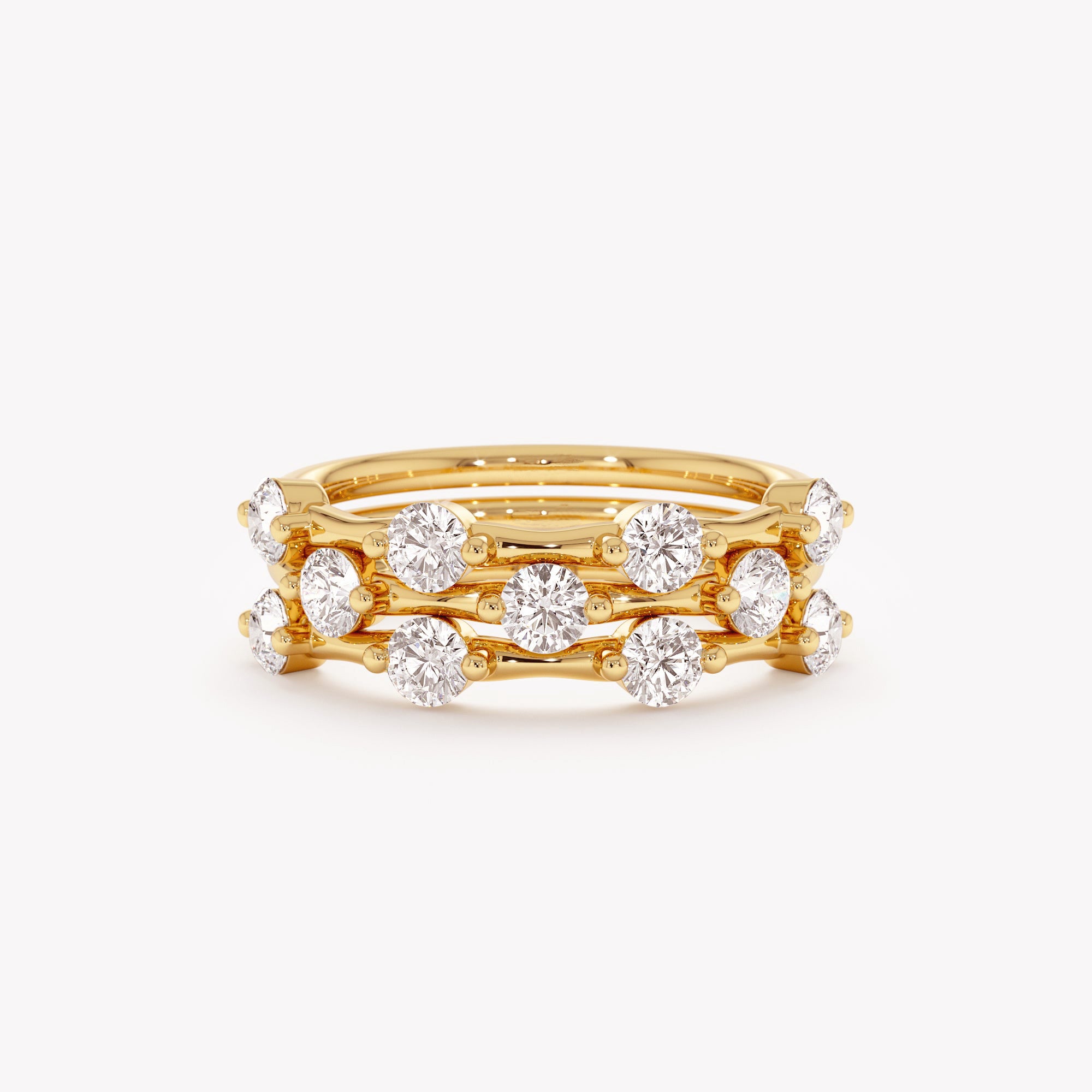 Trinity Diamond Station Ring Set