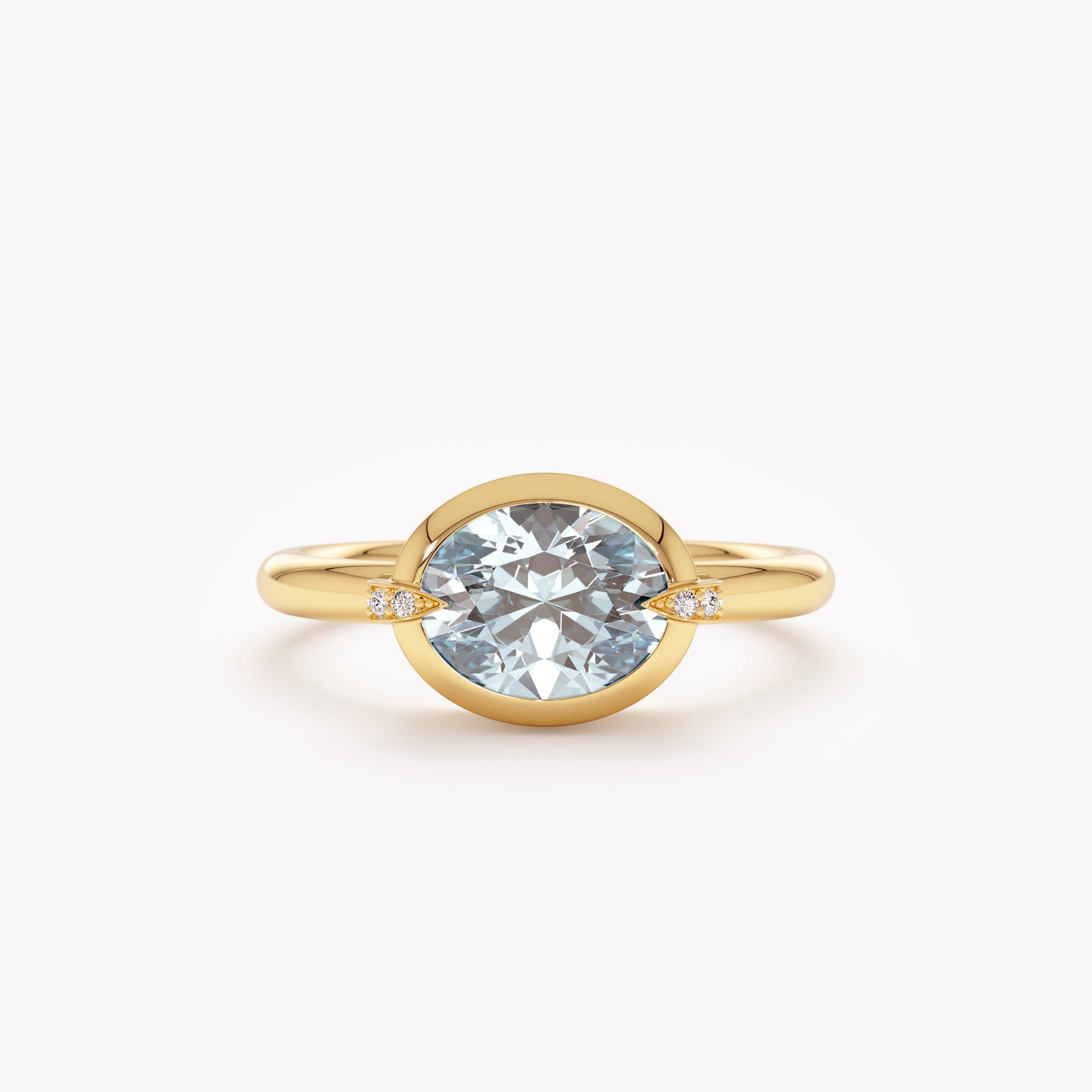 Aqua Radiance Claw Ring