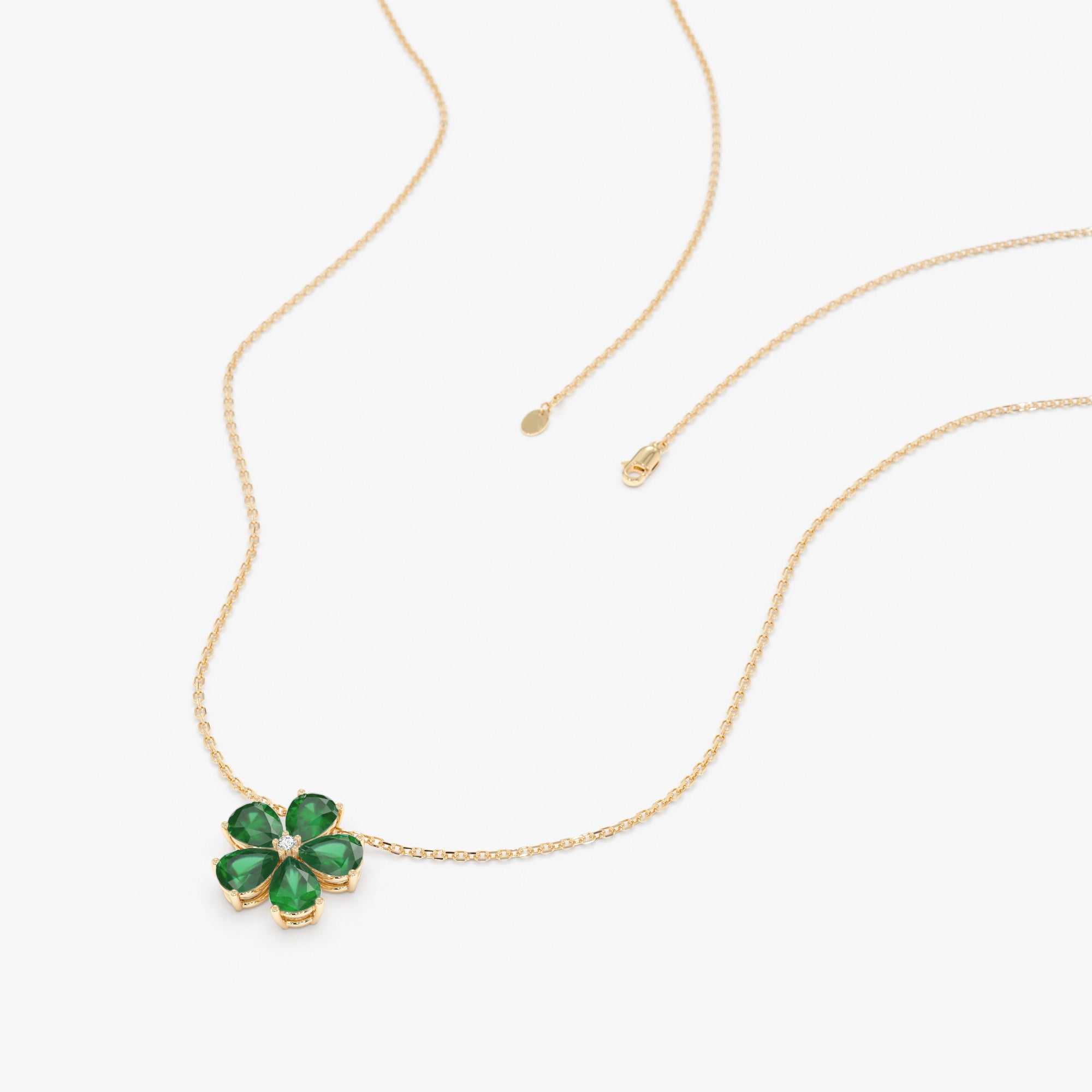 Petite Emerald Bloom Necklace