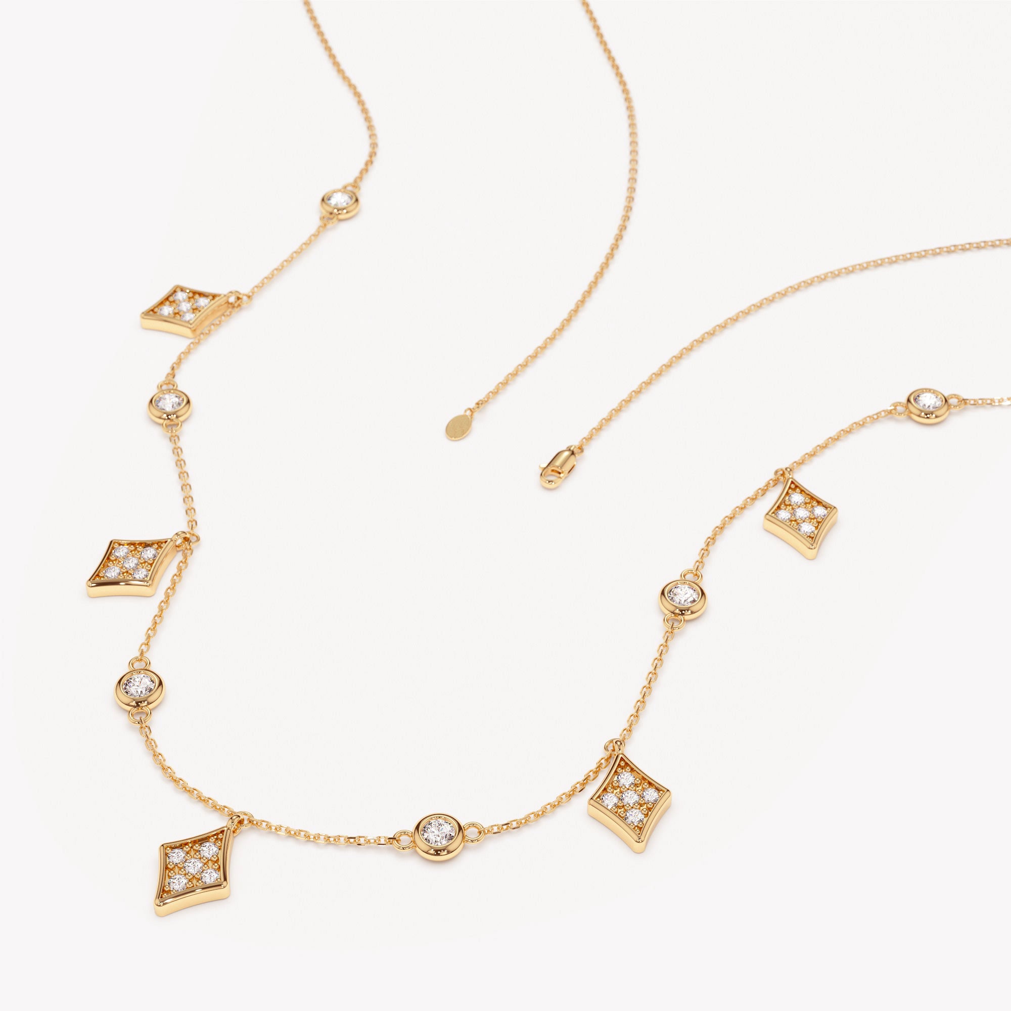 Kite Drop Diamond Necklace