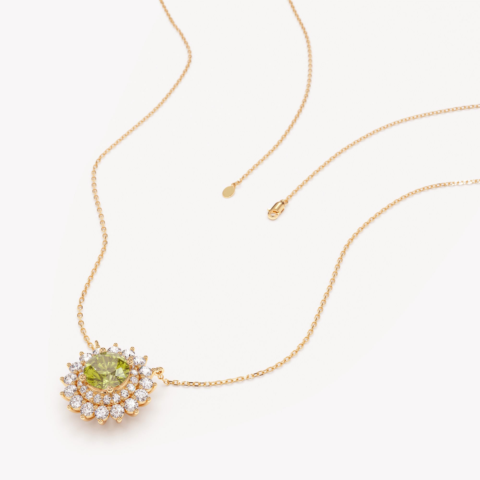 Luminous Green Halo Pendant