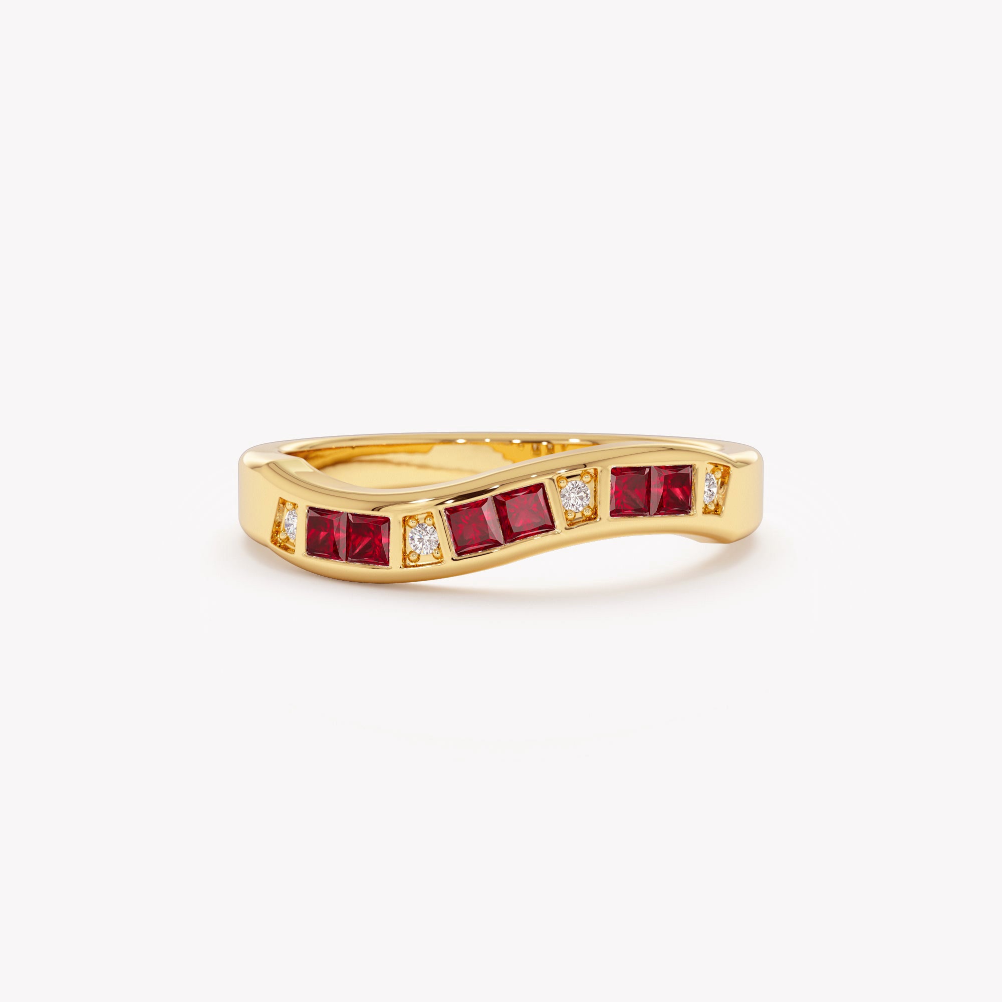 Ruby Swirl Stacking Ring