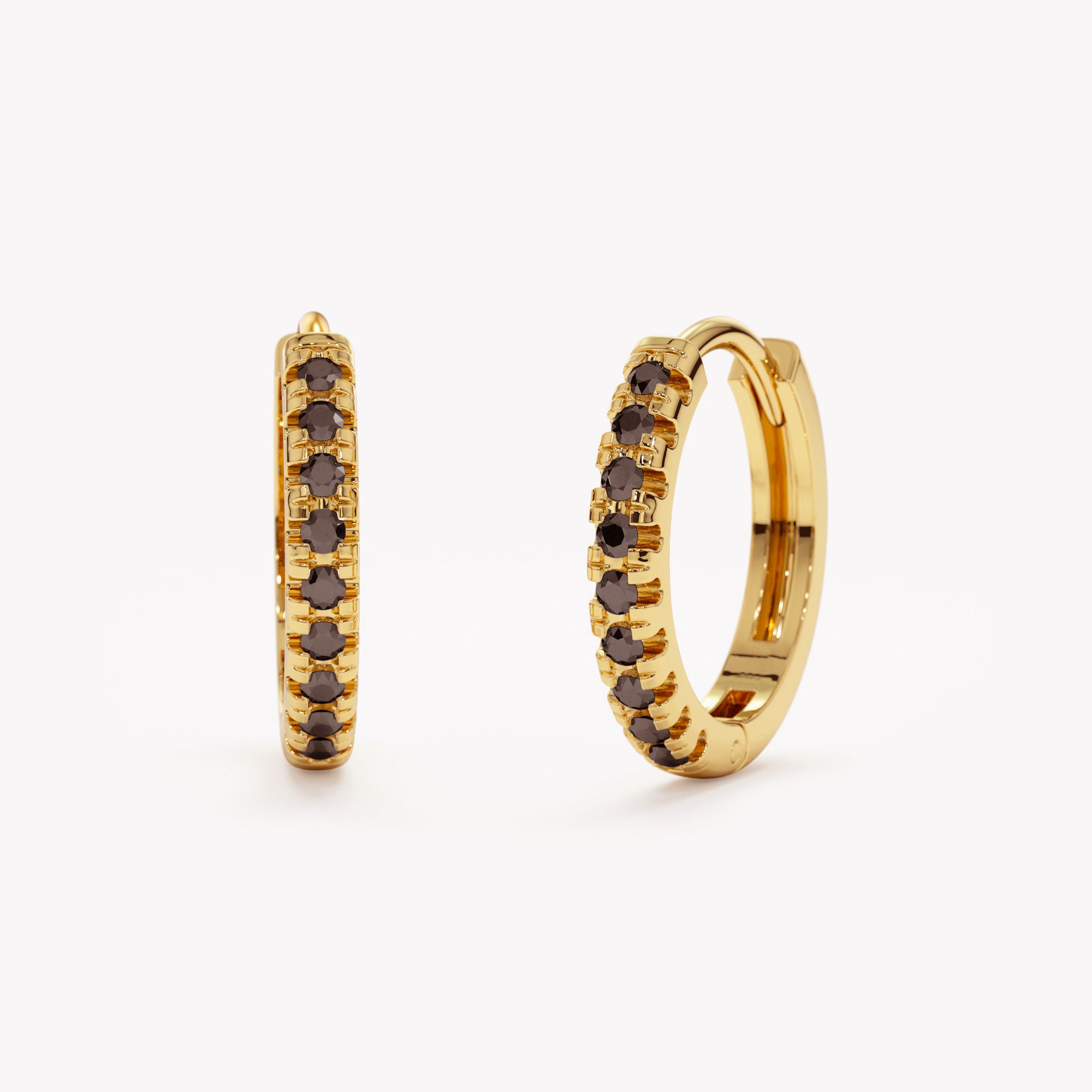 Onyx Luxe Moissanite Hoops