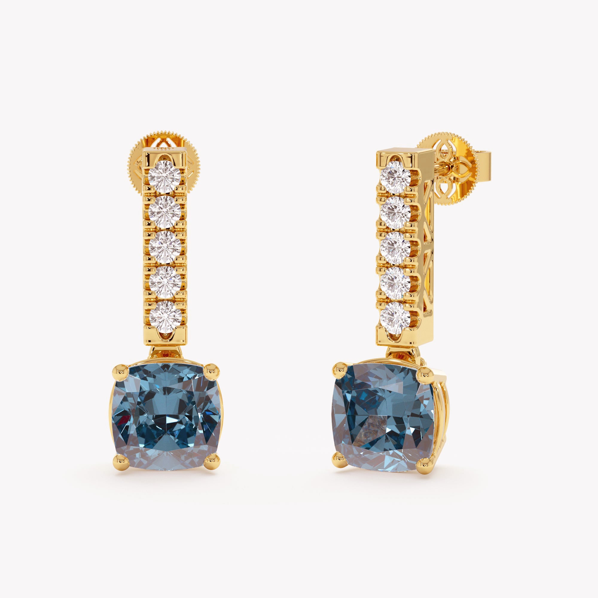 Azure Radiance Moissanite Drops