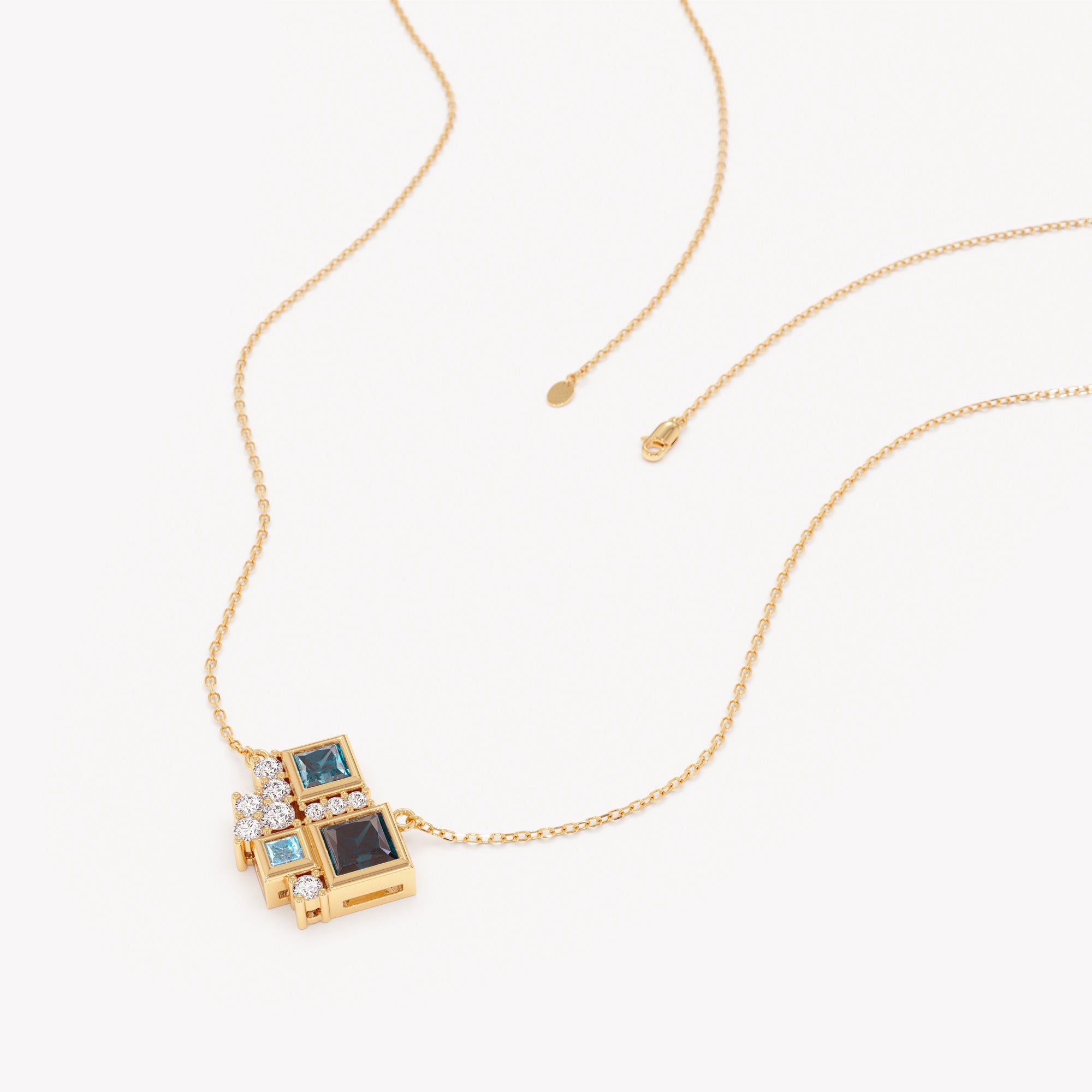 Blue Topaz Bloom Necklace