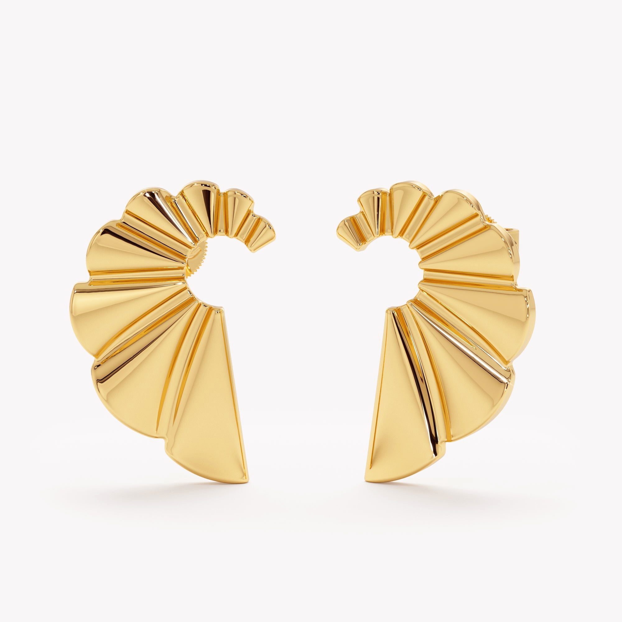 Whimsical Fan Stud Earrings