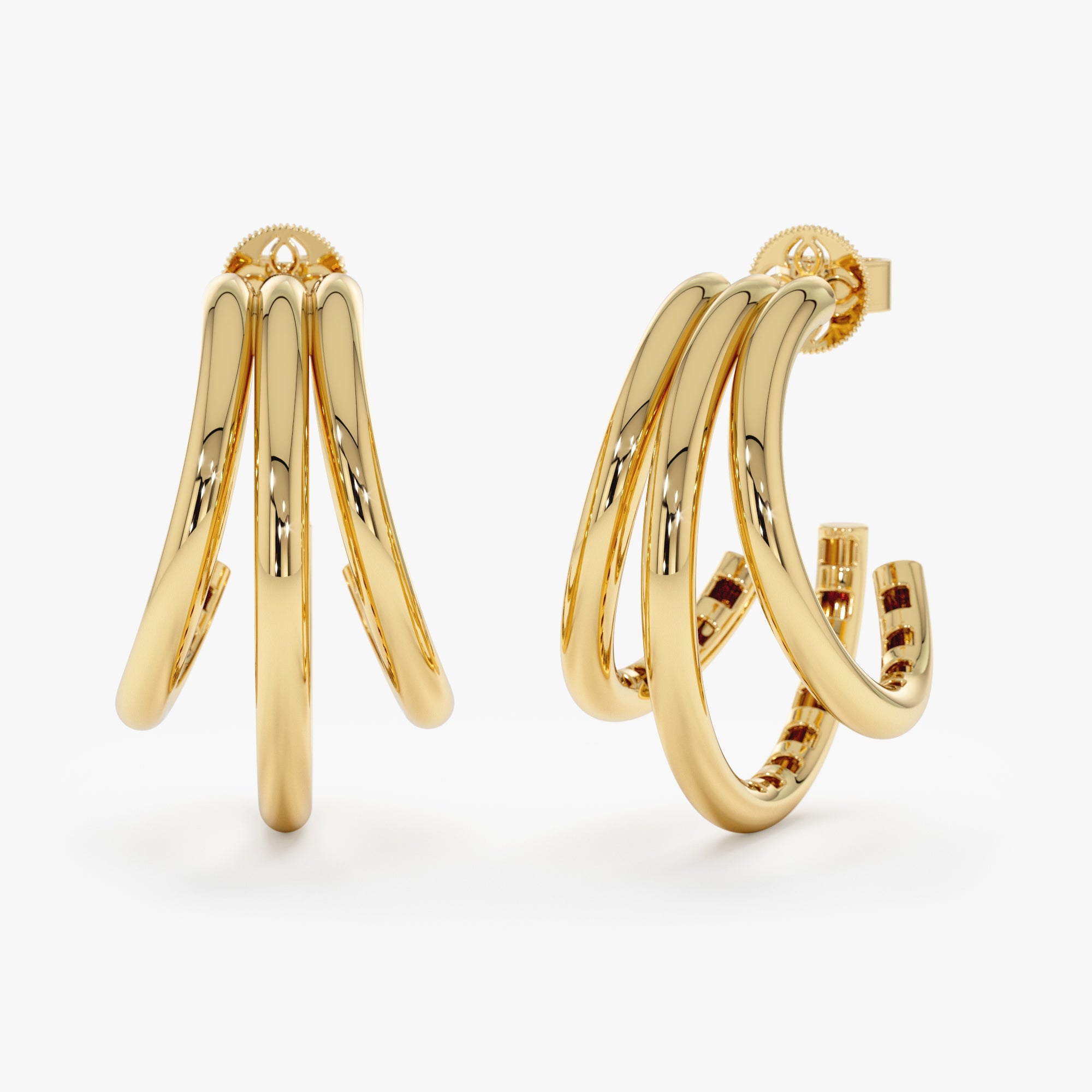 Trifecta Hoop Earrings