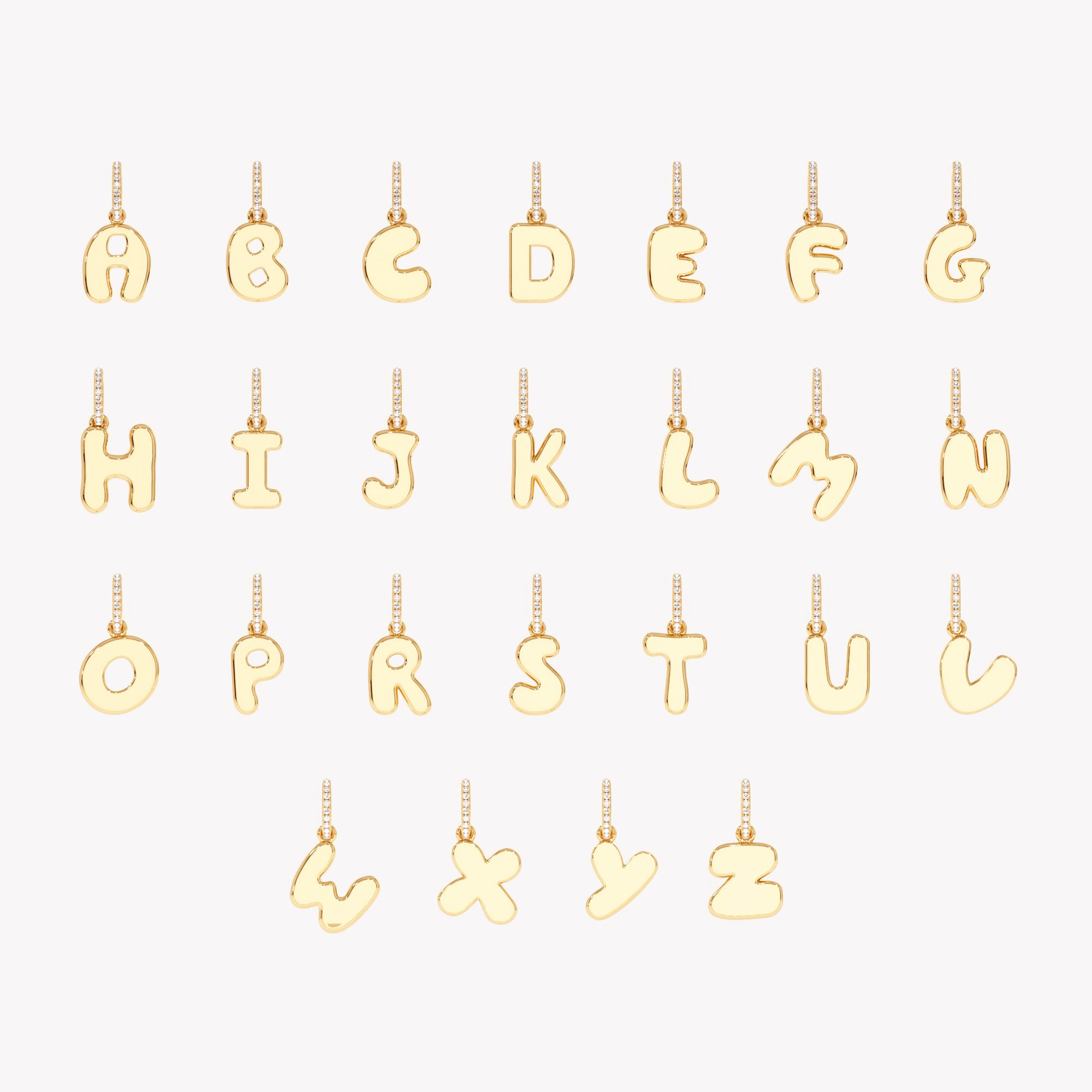 Balloon Letter Initial Necklace