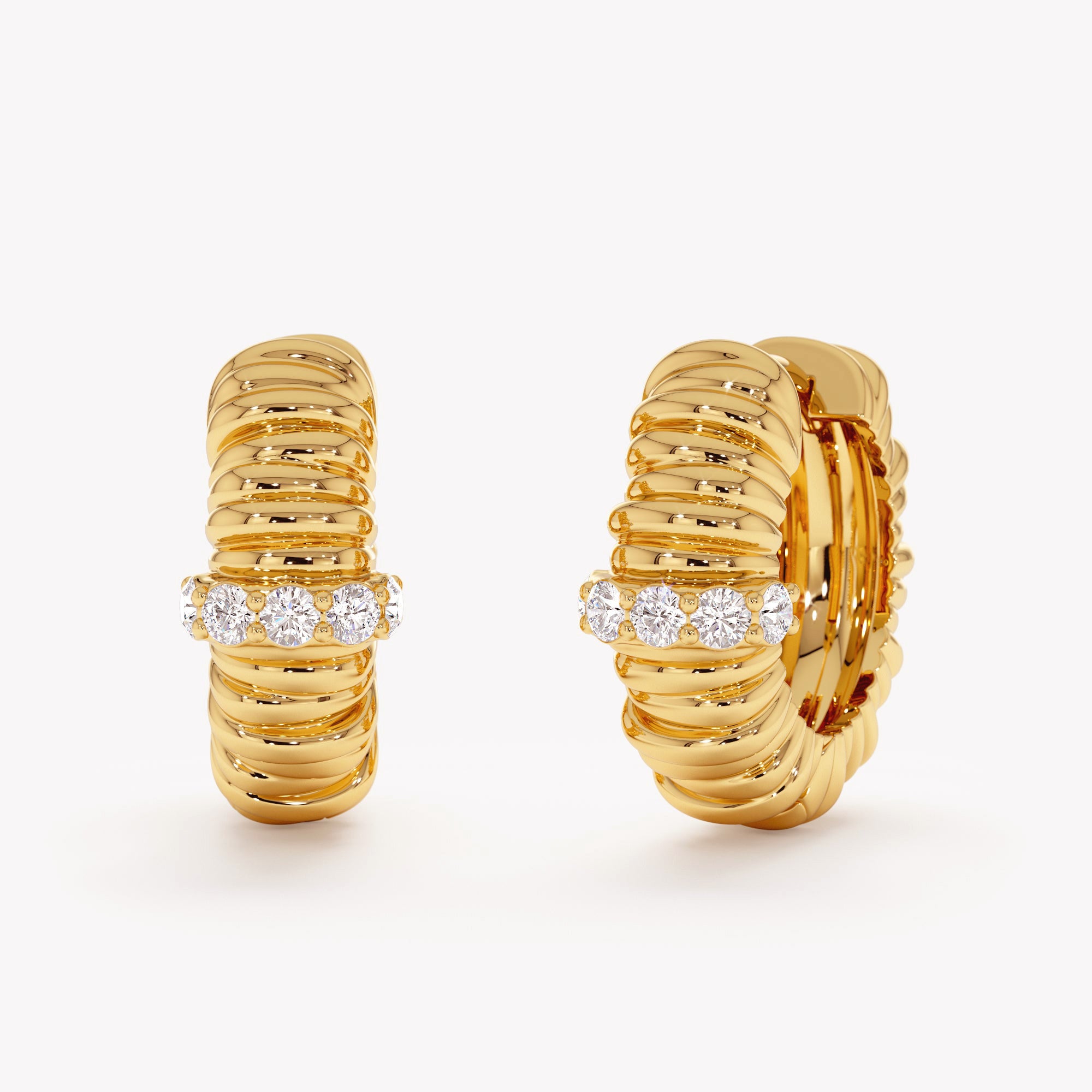 Radiant Ripple Hoops