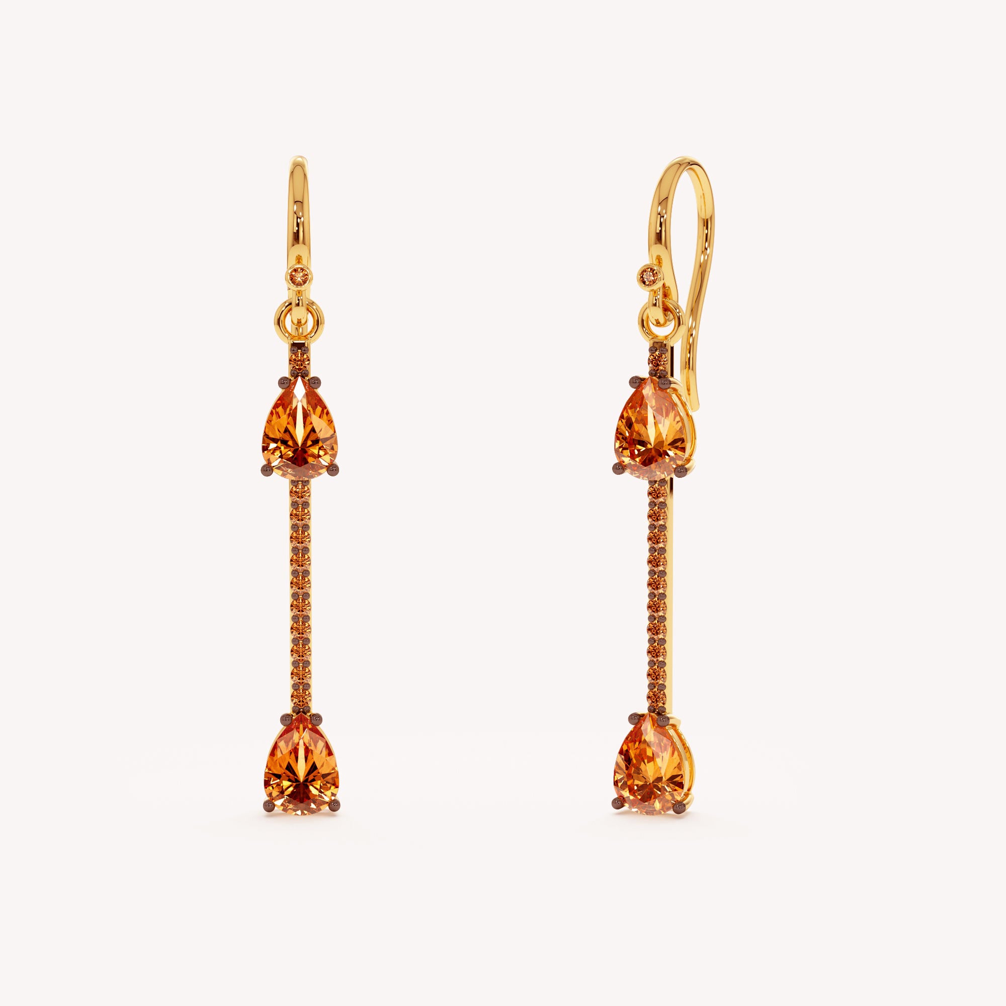 Honey Glow Citrine Drops Earrings