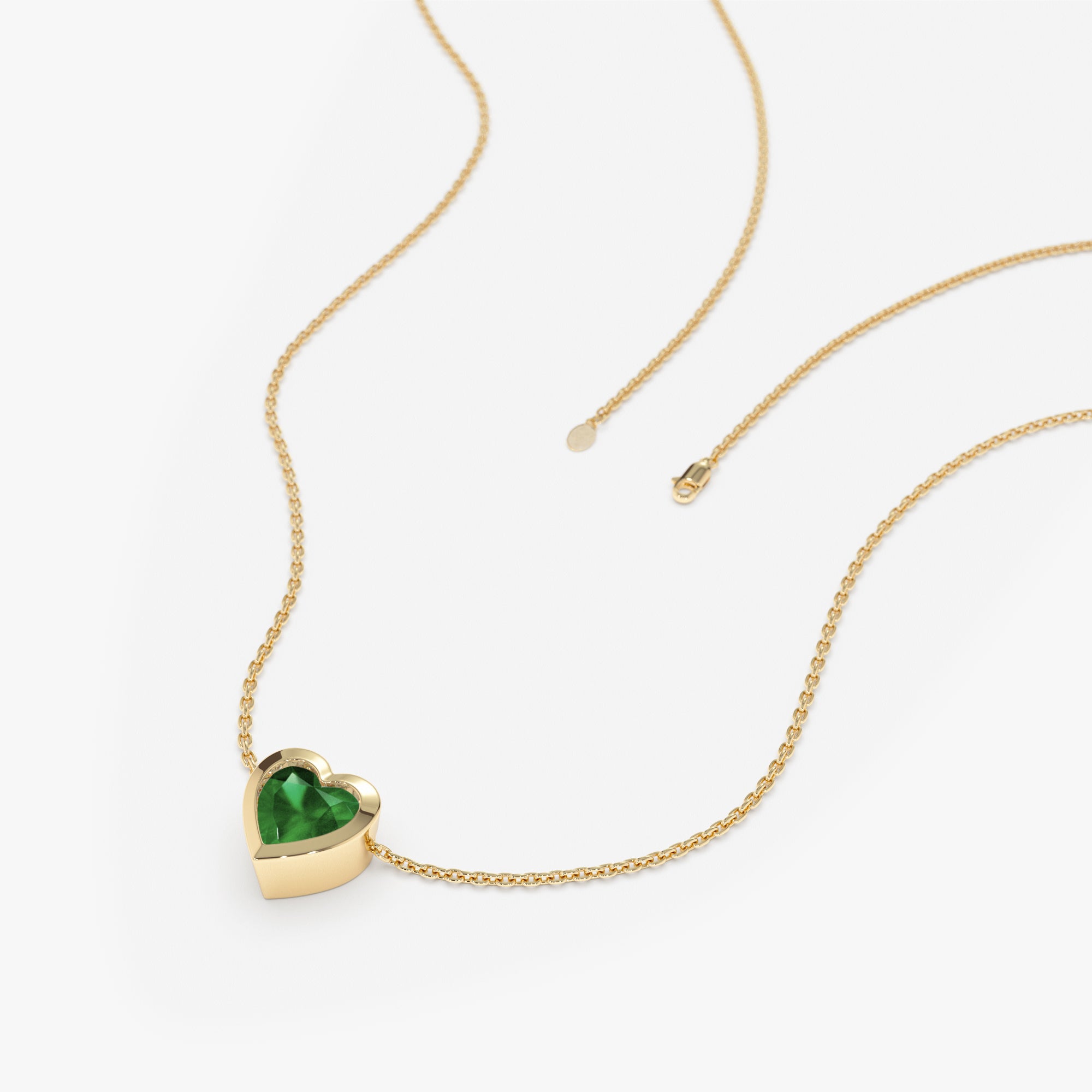 Precious Heart Emerald Necklace