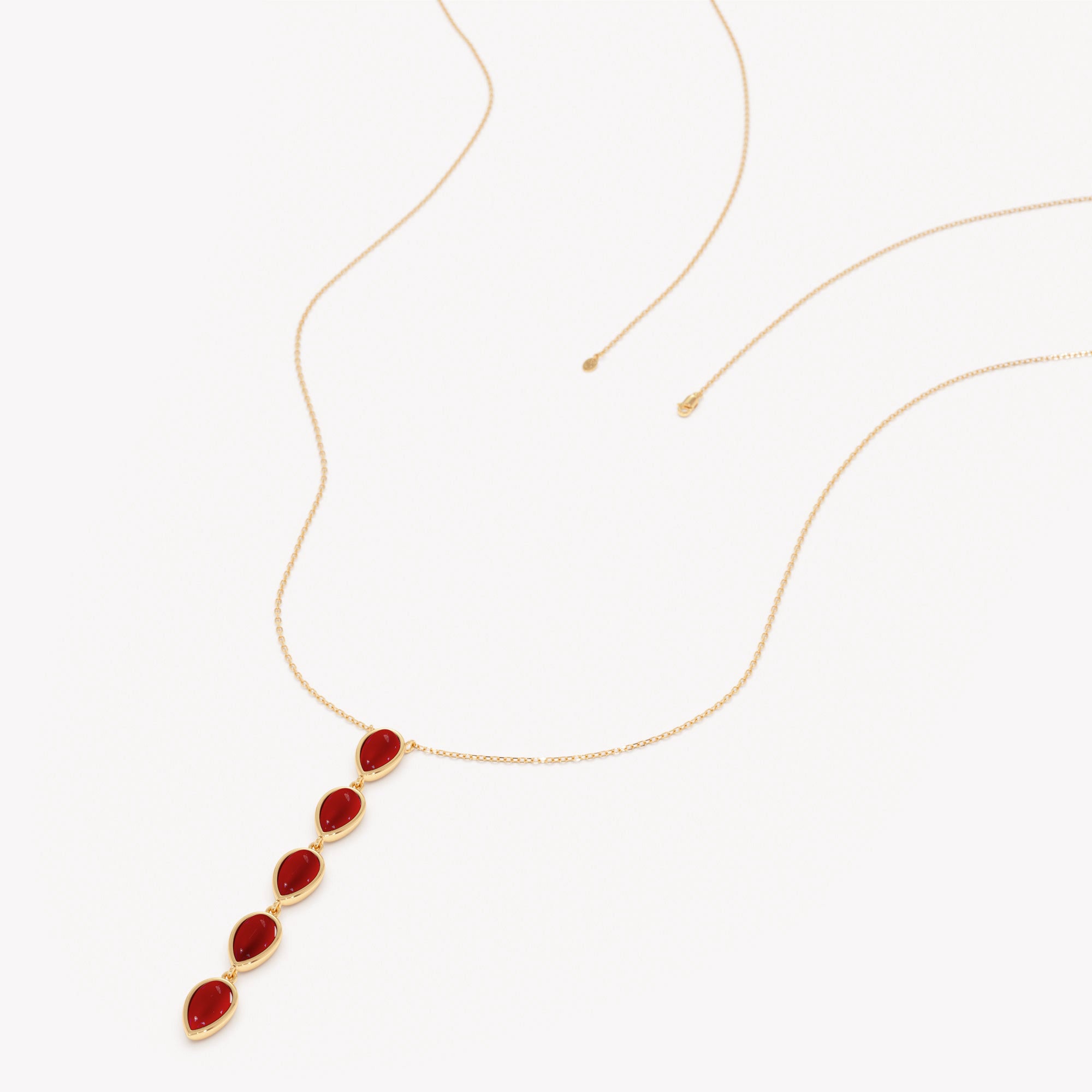 Fiery Tide Lariat Necklace