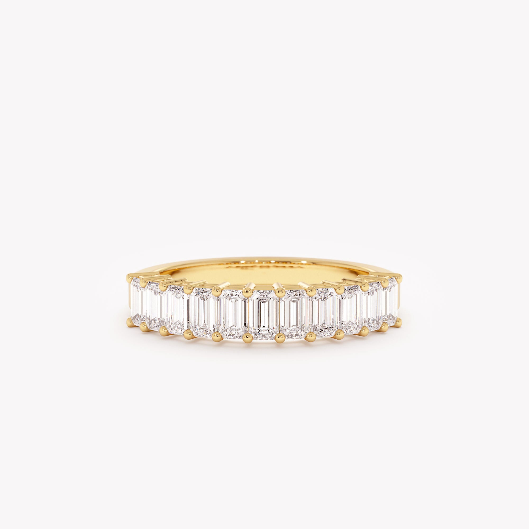 Sparkling Half Eternity Baguette Ring
