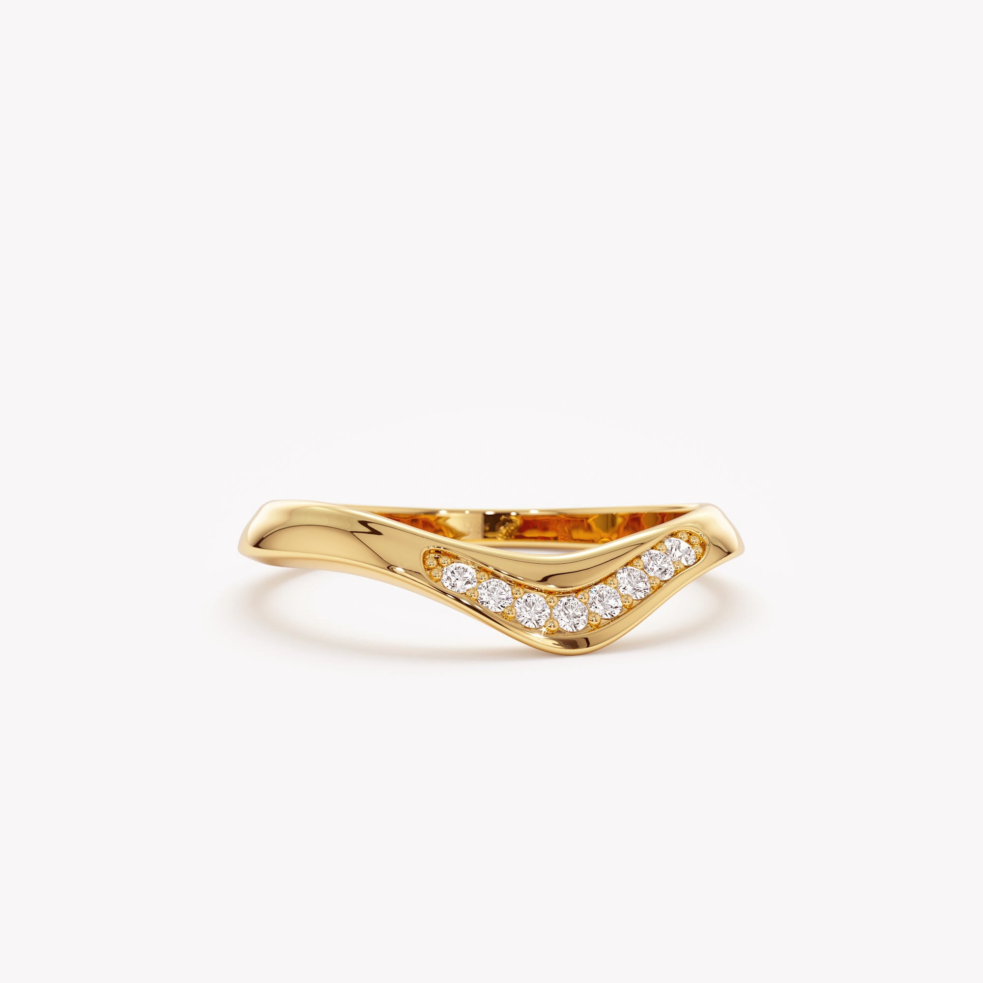 Modern Chevron Round Ring