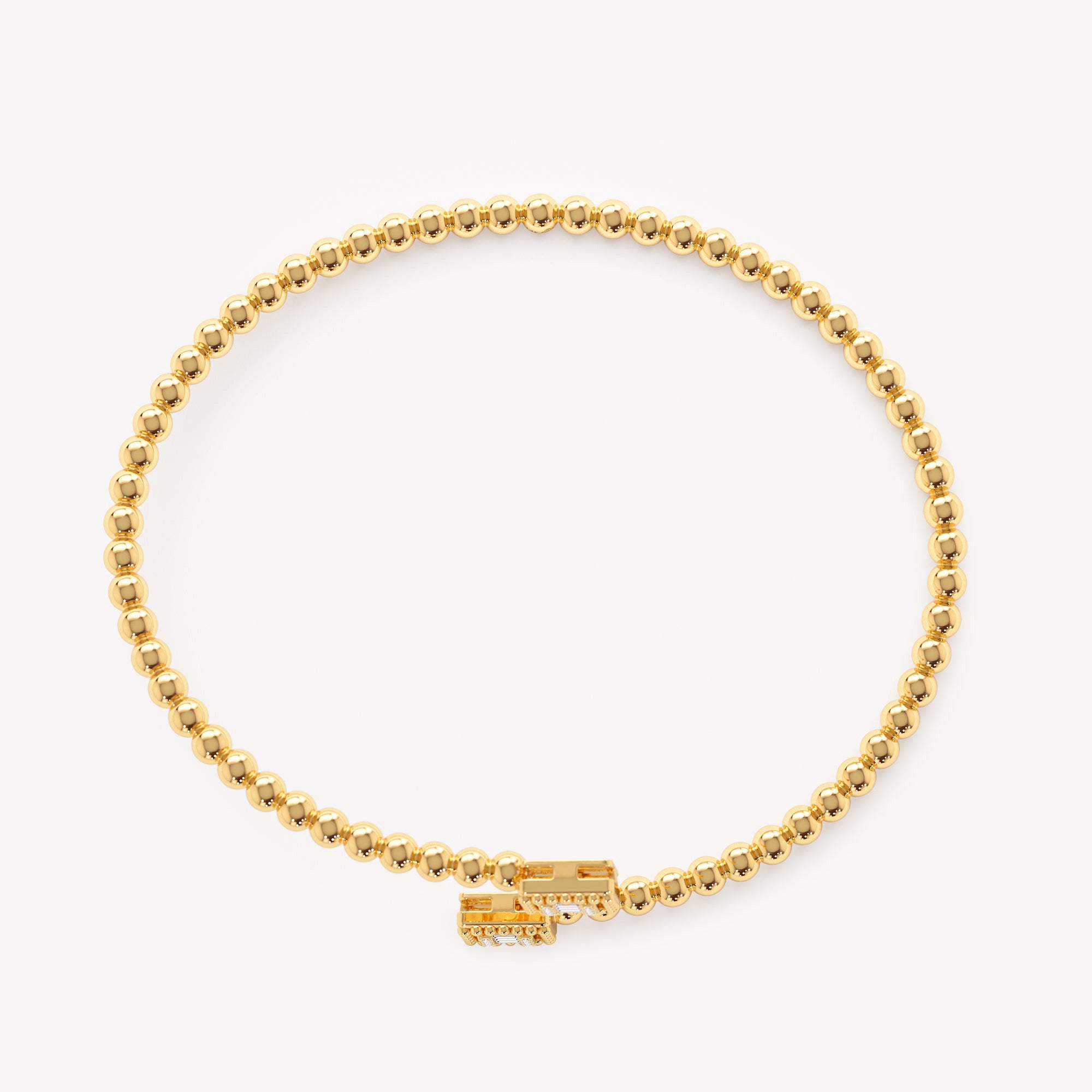 Shimmering Bead Statement Cuff
