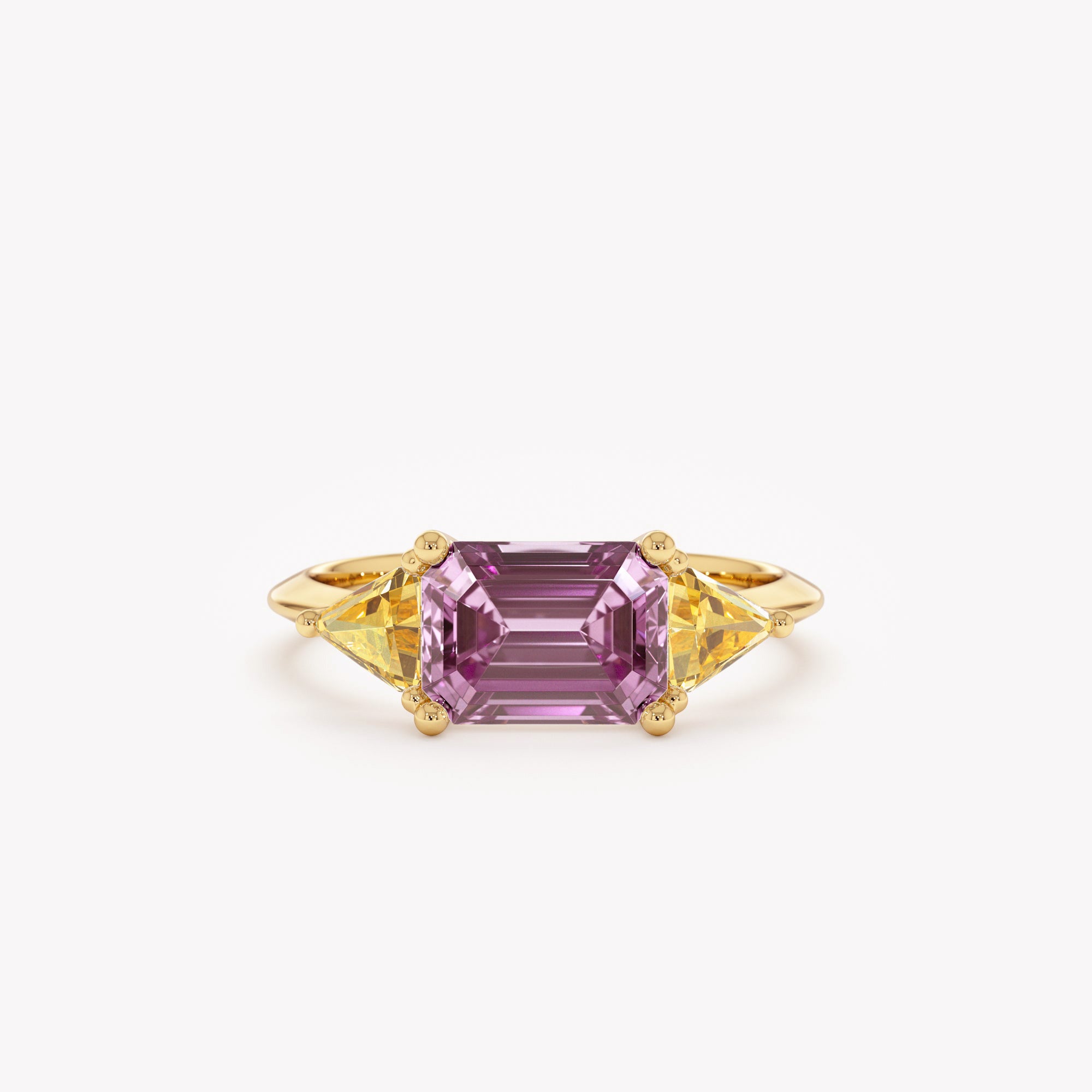 Amethyst Citrine Fusion Ring