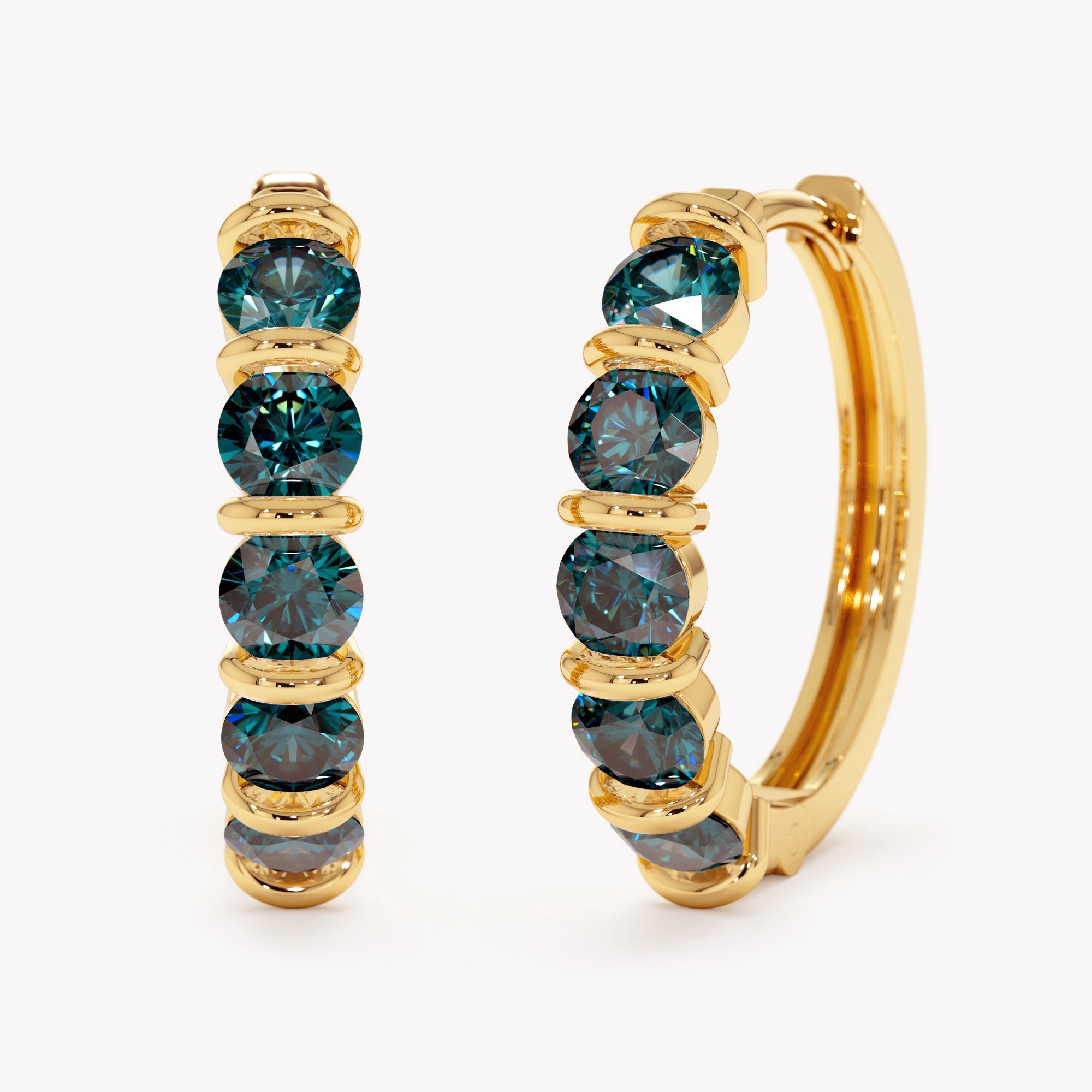 Sapphire Horizon Hoops