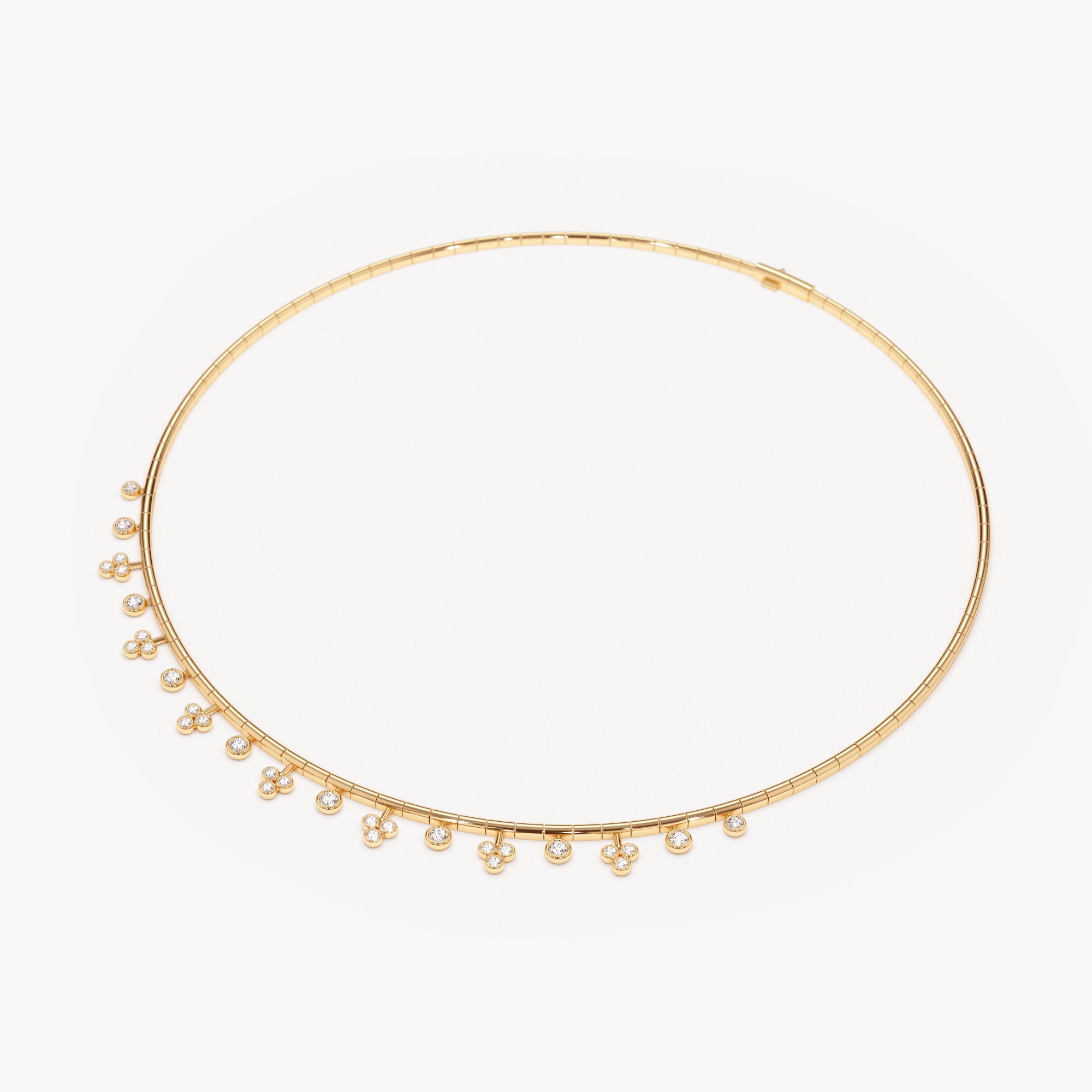 Diamond Elegant Clover Choker Necklace