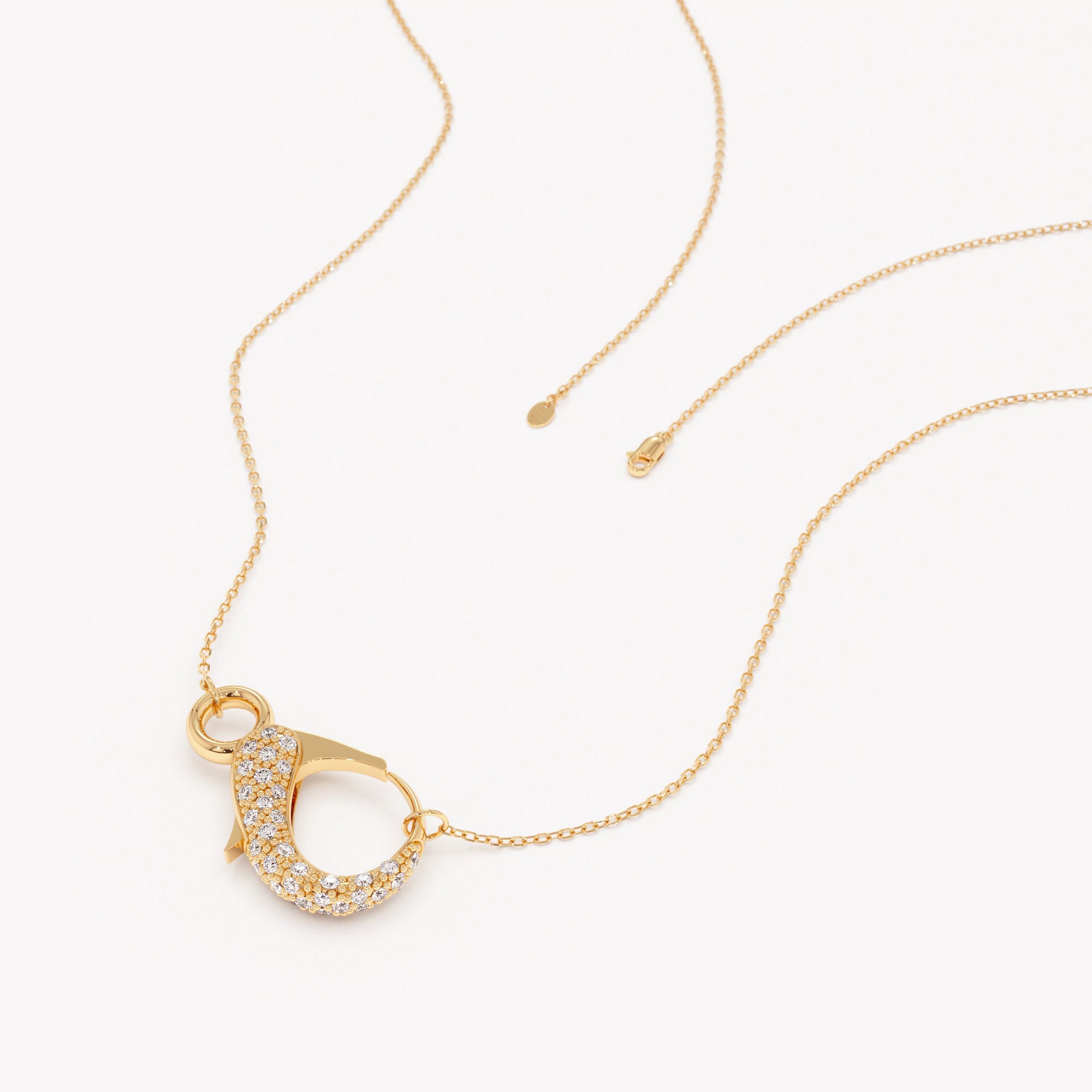Diamond Radiant Link Enhancer Necklace